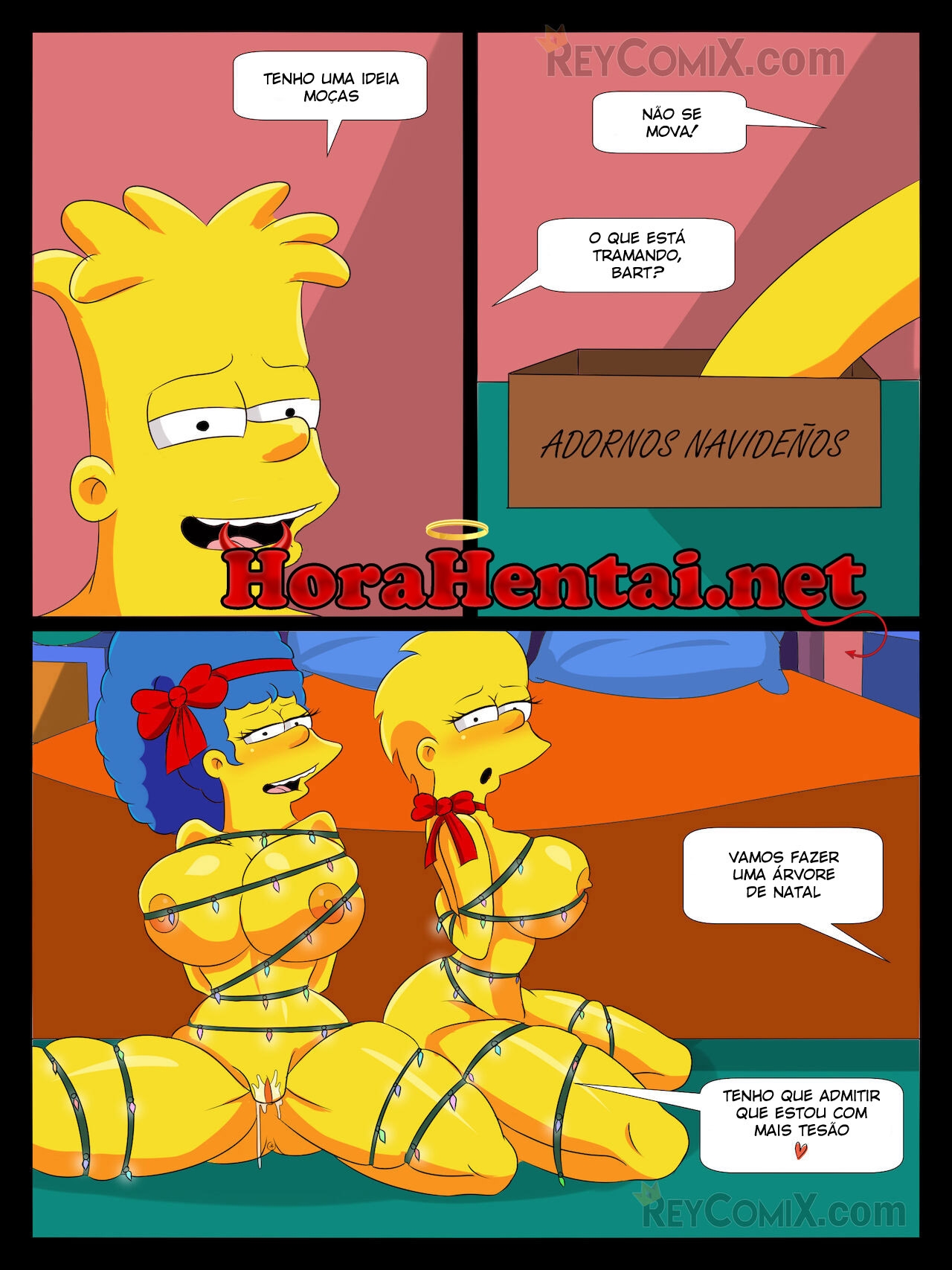 [ReyComiX] Navidad en Familia – Los Simpsons | Natal em Família - Os Simpsons [Portuguese-BR] {HoraHentai.net} 9