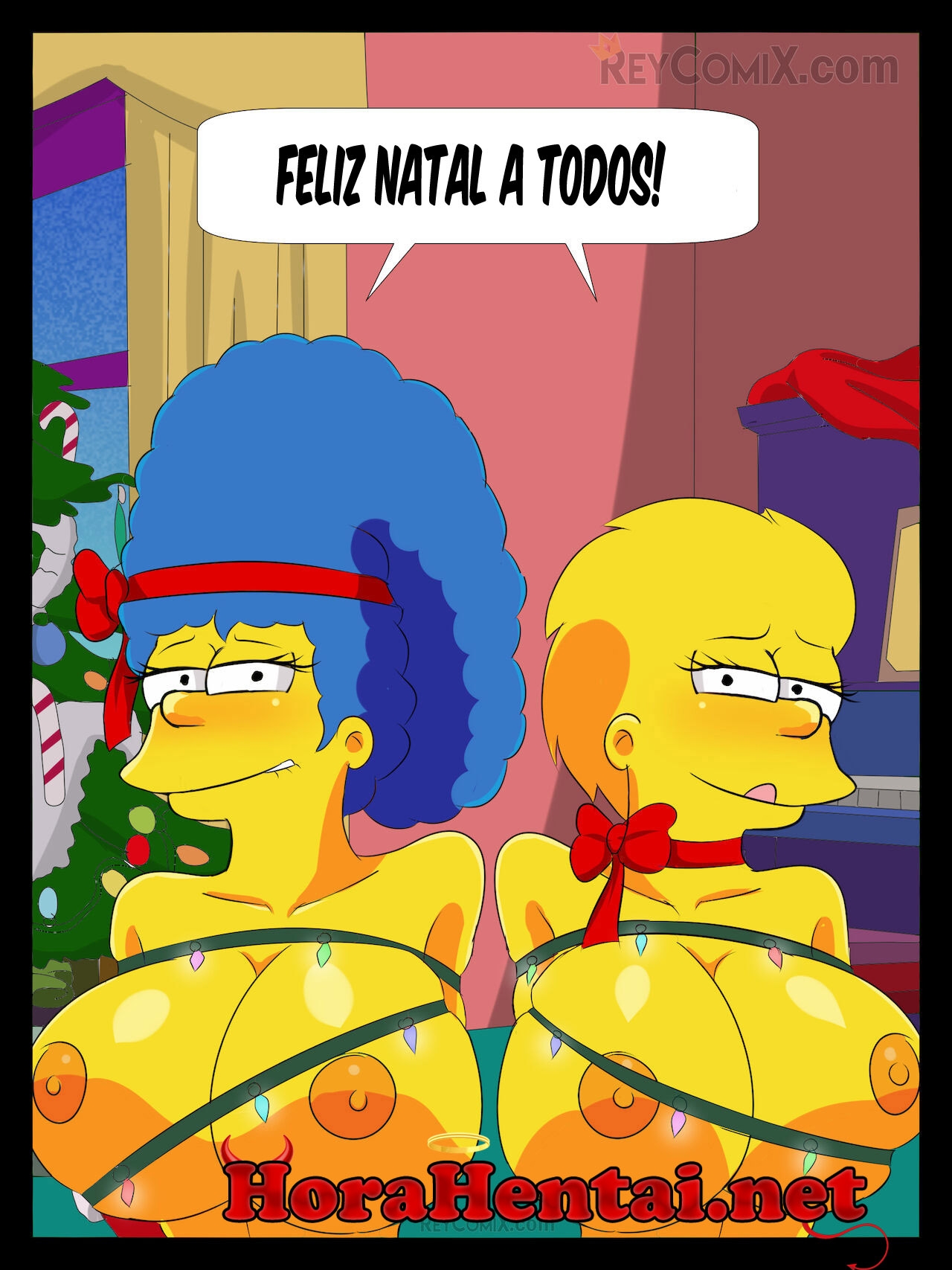 [ReyComiX] Navidad en Familia – Los Simpsons | Natal em Família - Os Simpsons [Portuguese-BR] {HoraHentai.net} 11