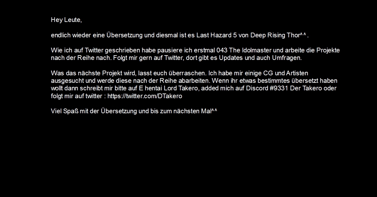 [DEEP RISING (THOR)] Last Hazard 5 (Resident Evil) [German] [Lord Takero] 1
