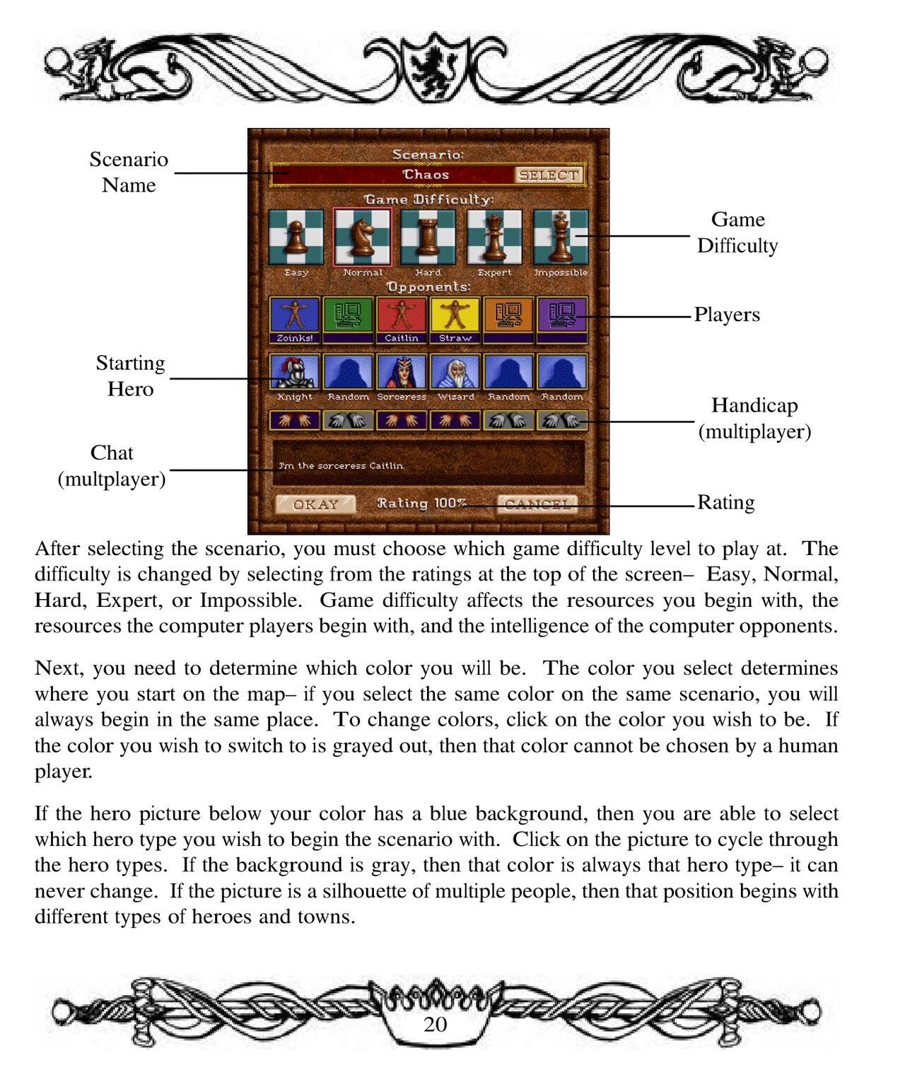 Heroes of Might and Magic II: Gold - game manual 20