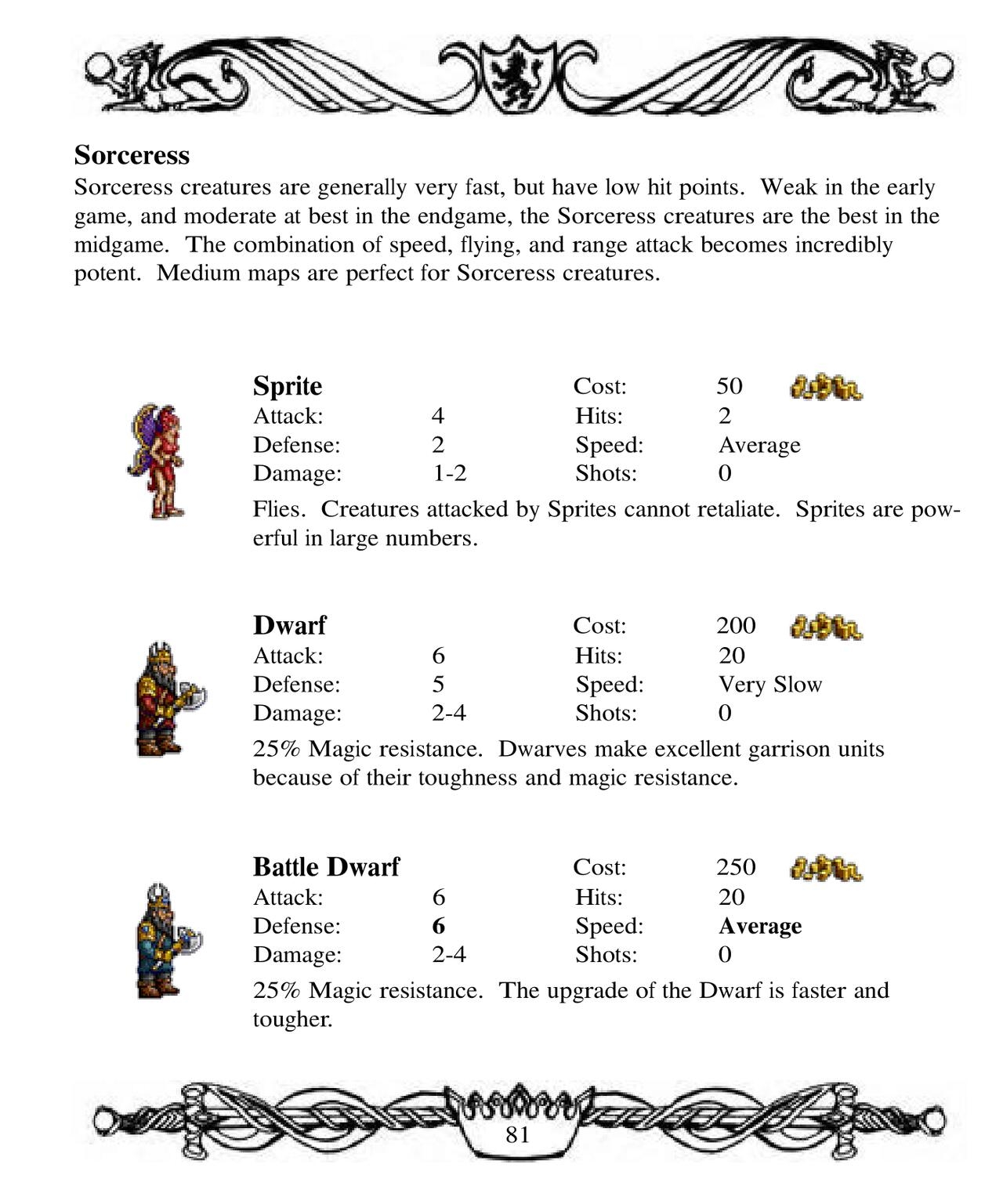 Heroes of Might and Magic II: Gold - game manual 81