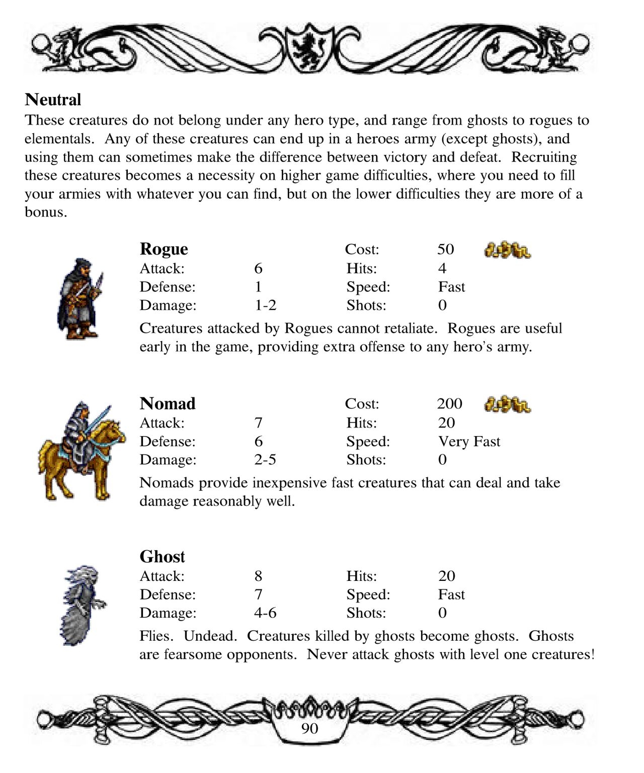 Heroes of Might and Magic II: Gold - game manual 90
