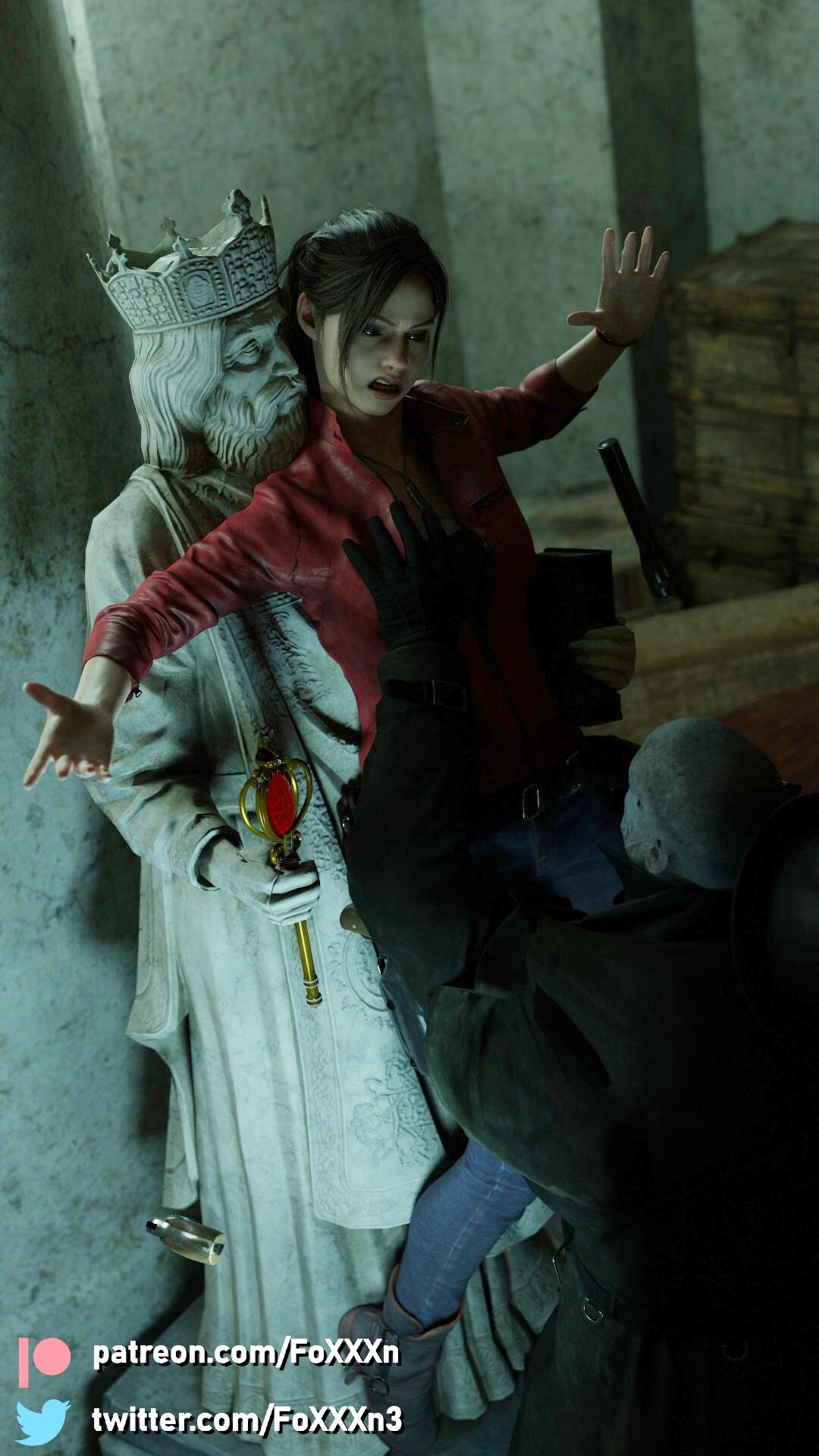 [FoXXXn] Claire Redfield and Mr.X (Resident Evil) 2