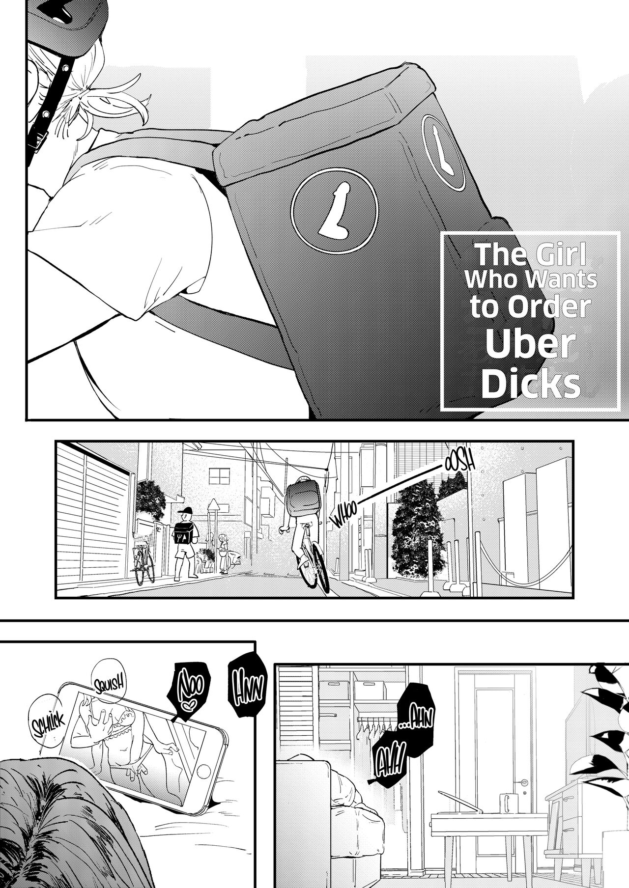 [Denbu Momo] ●●●r Chinko o Tanomitai Onee-san｜The Girl Who Wants to Order Uber Dicks [English] [Nishimaru] [Digital] 2