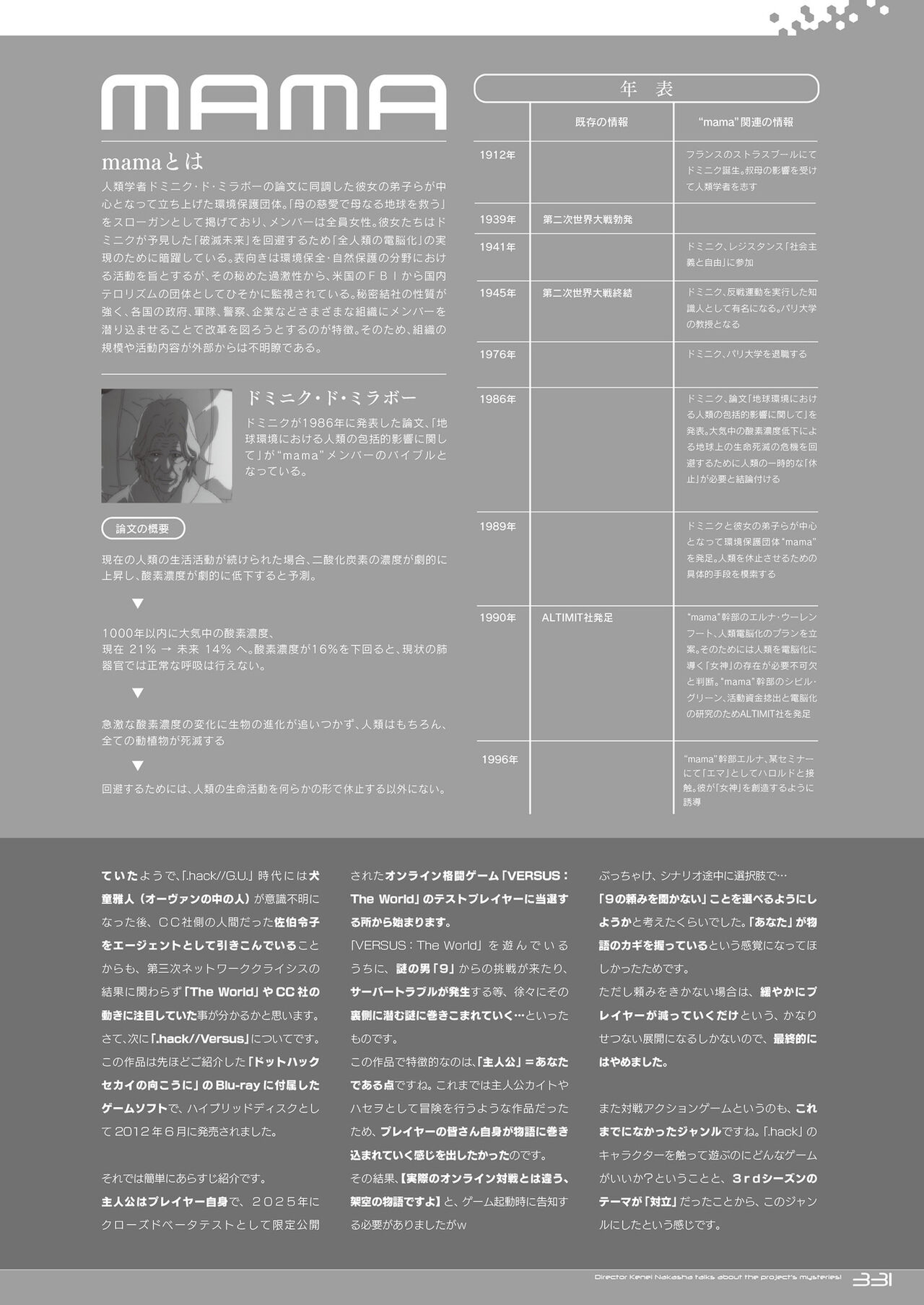 Dot Hack Sekai-no Muko ni  +Versus Complete Set  Documentation .hack //Archives _ 05 333