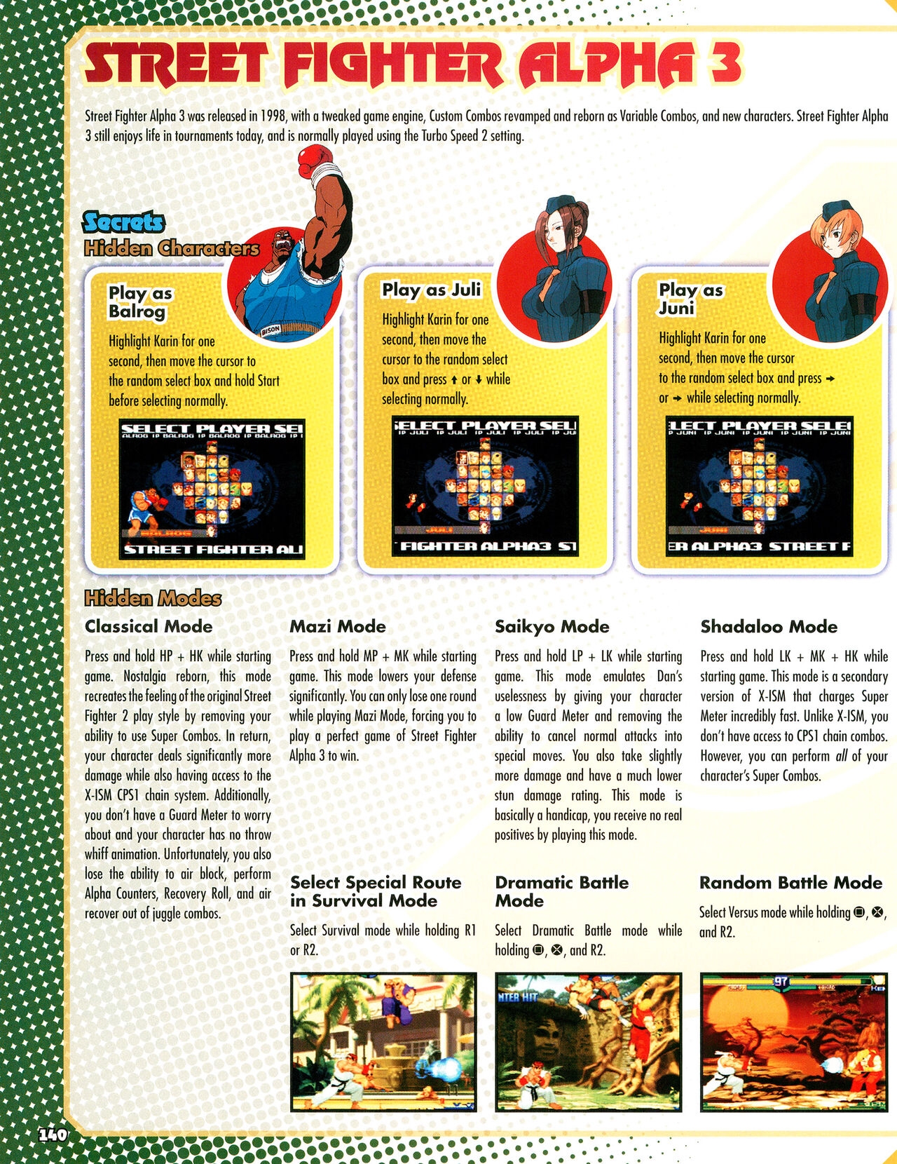 Street Fighter Alpha Anthology Strategy Guide 141