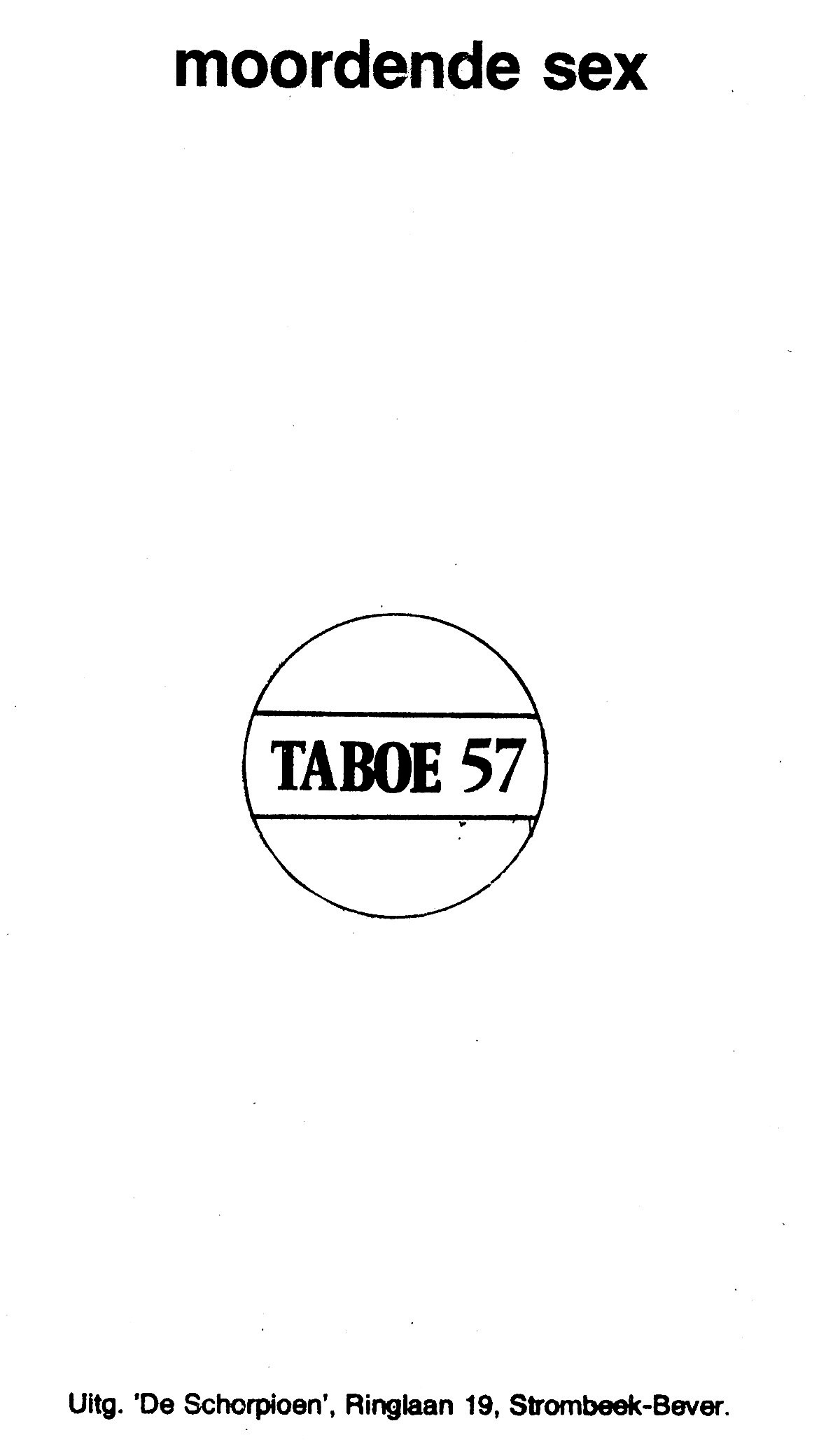 Taboe 57 - Moordende sex (Dutch) 1