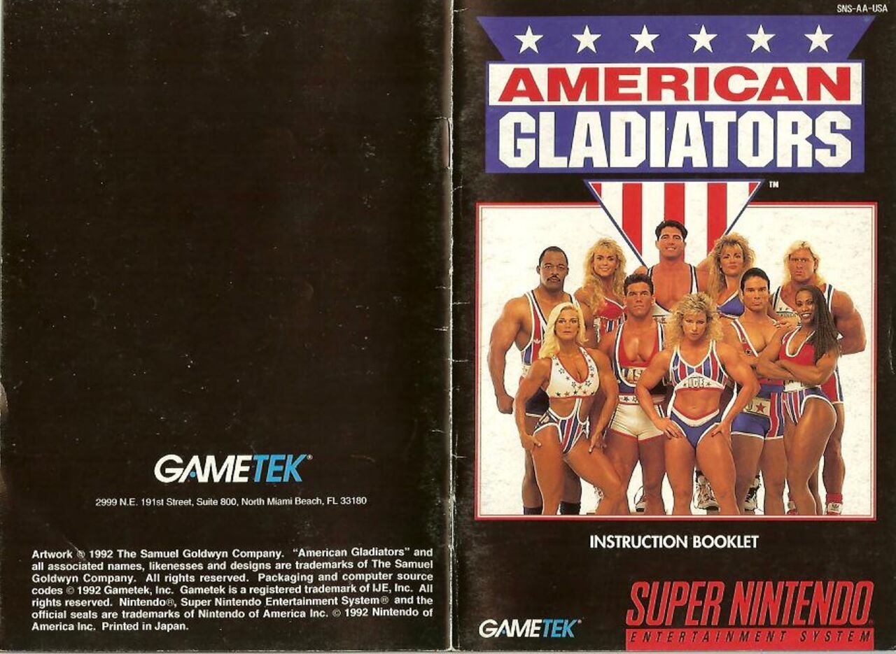 American Gladiators (1992) - SNES Manual 0