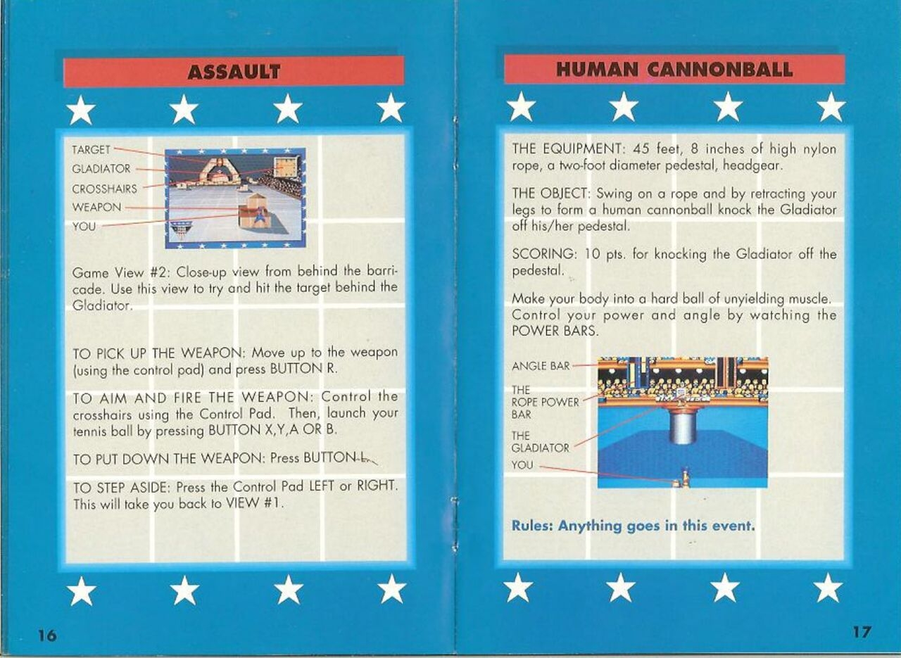 American Gladiators (1992) - SNES Manual 9