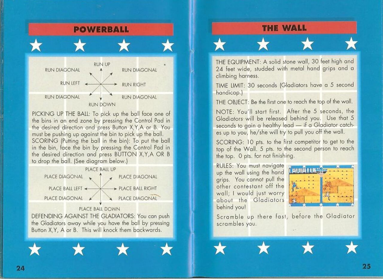 American Gladiators (1992) - SNES Manual 13