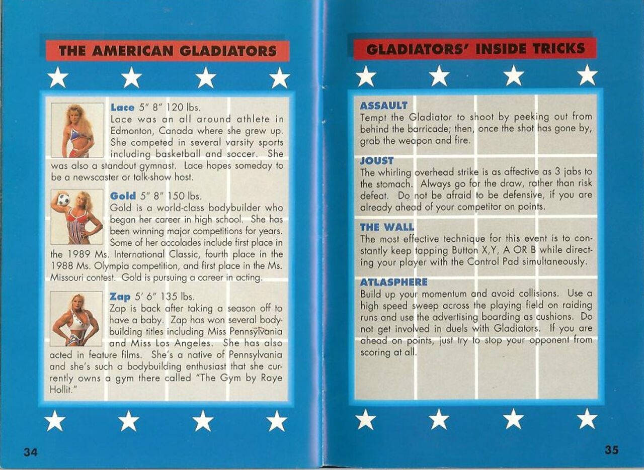 American Gladiators (1992) - SNES Manual 18