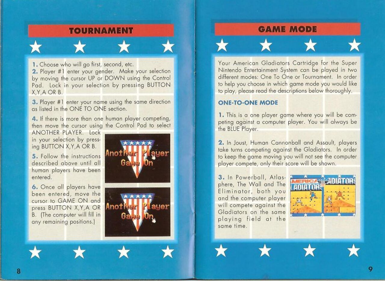 American Gladiators (1992) - SNES Manual 5