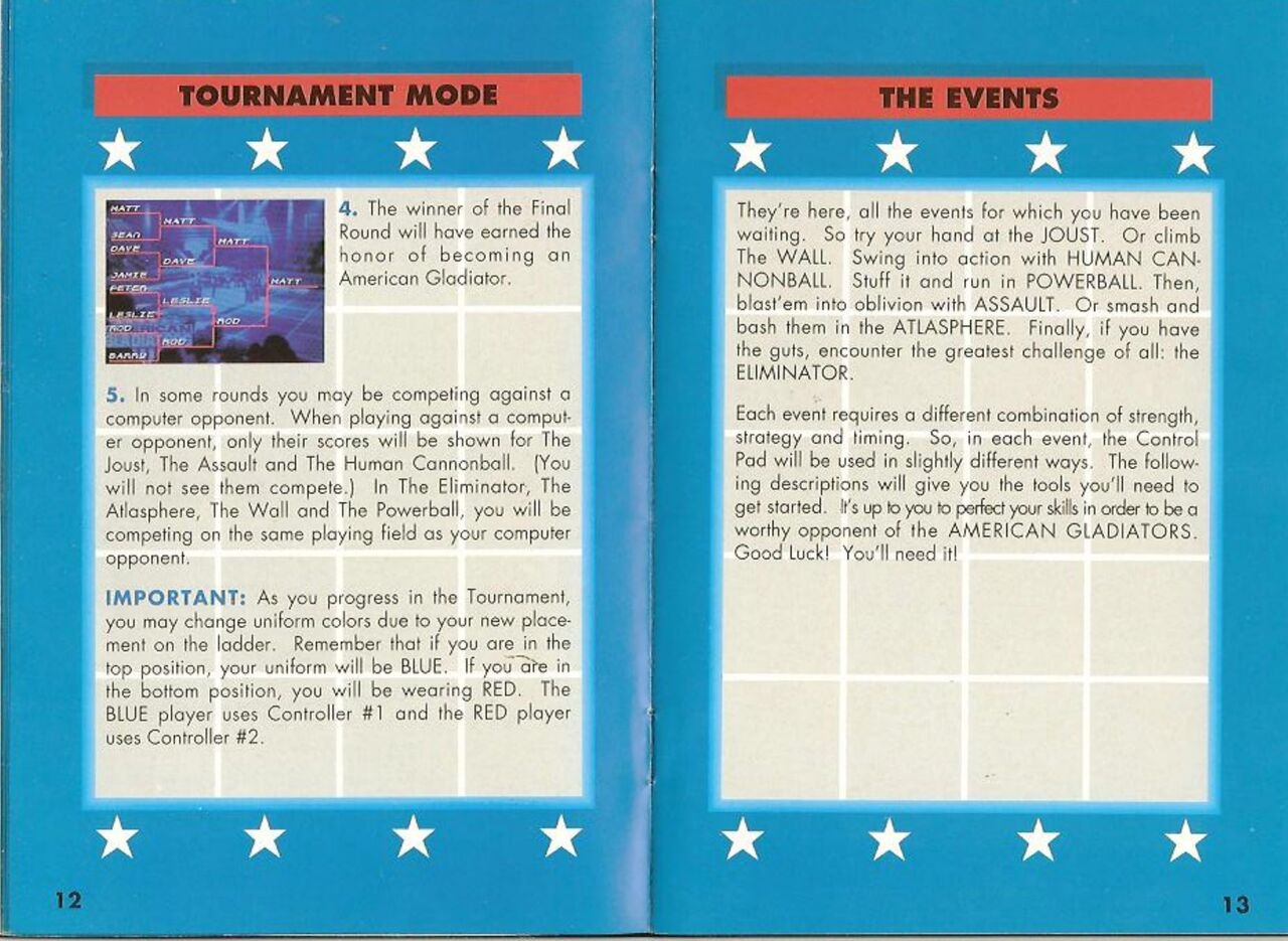 American Gladiators (1992) - SNES Manual 7