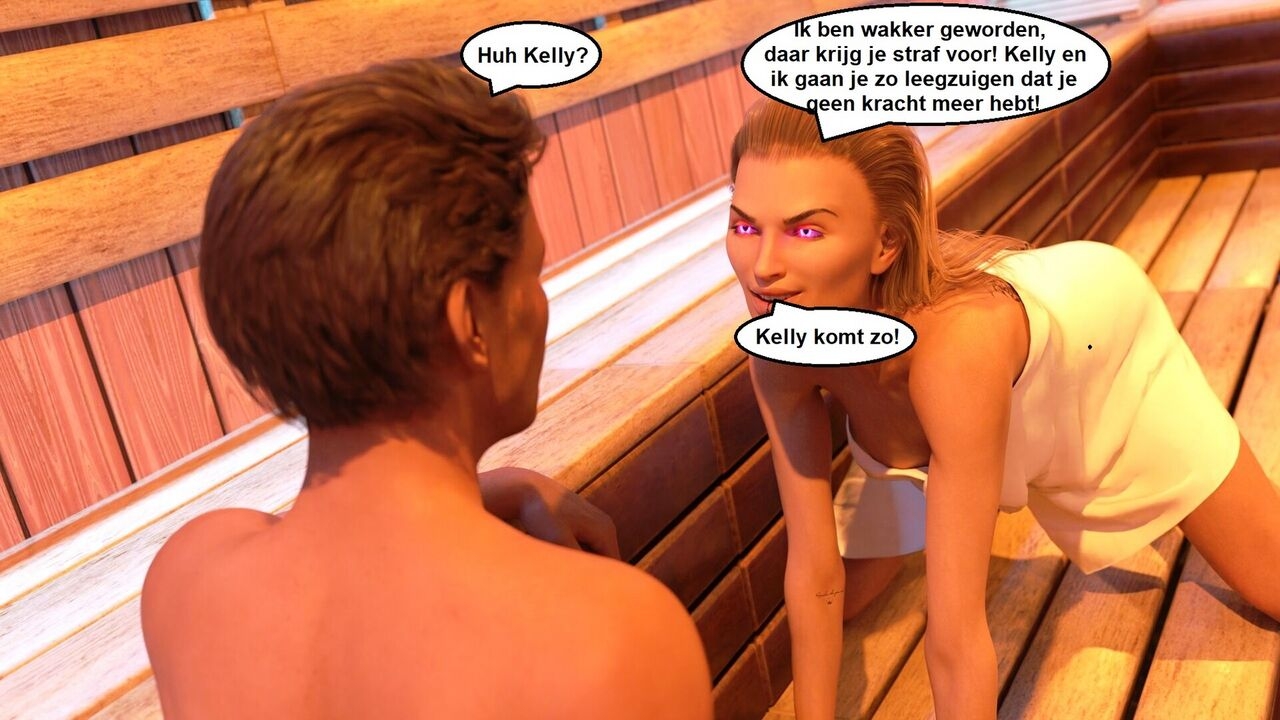 NaughtyGames - Jack, Aria en Kelly in the sauna (Dutch) 1