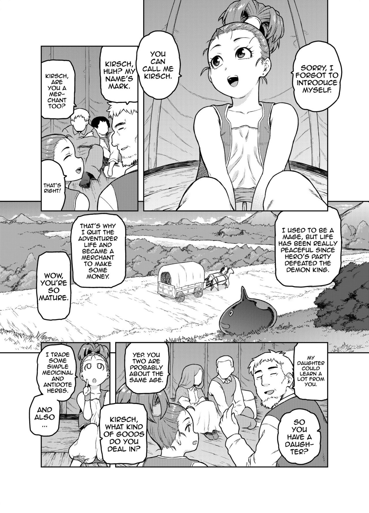 [Meshi no Tomo (Tsukudani)] Shounin-chan wa Ecchi ga Osuki | This Merchant Girl Loves Being Lewd (Dragon Quest III) [English] {Doujins.com} 3