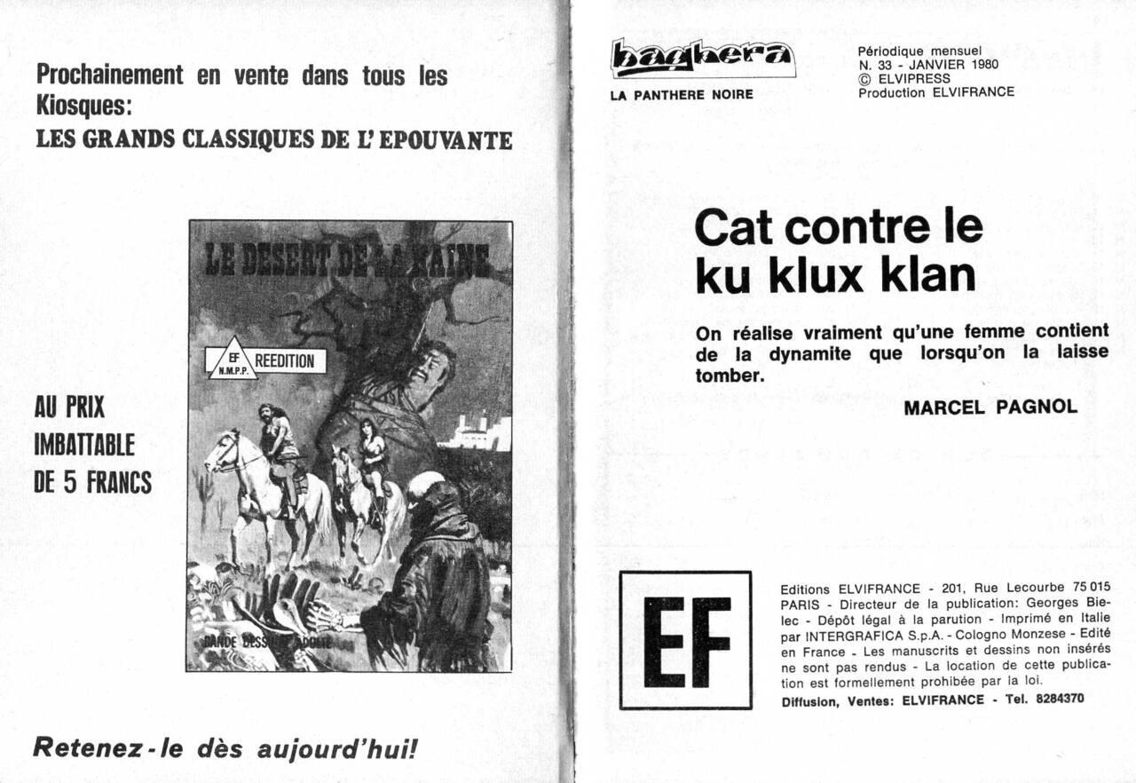 PFA - Elvifrance - Baghera #33 Cat contre le Ku Klux Klan 1