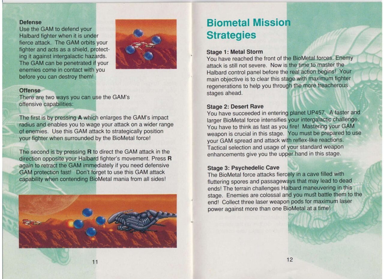 BioMetal (1993) - SNES Manual 11