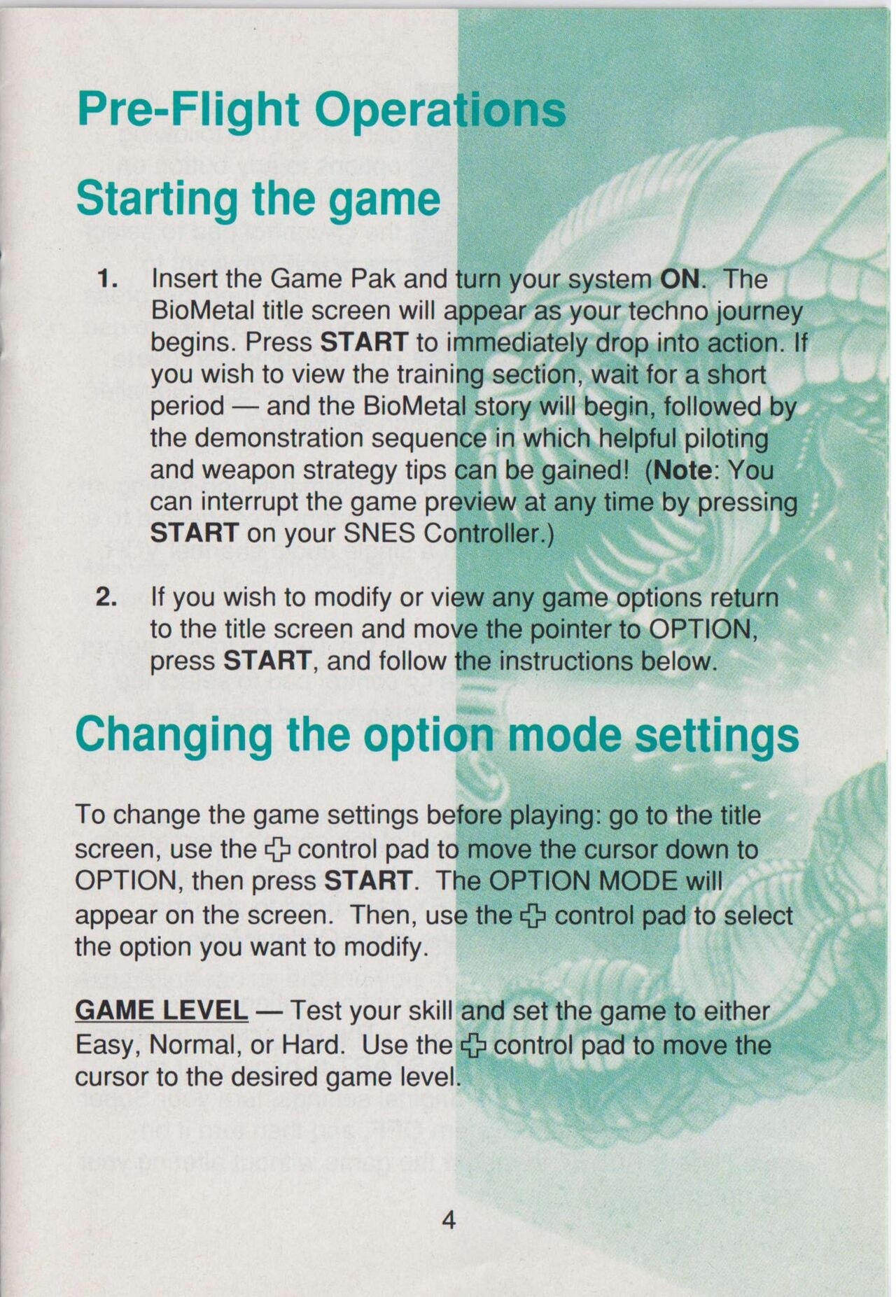 BioMetal (1993) - SNES Manual 6