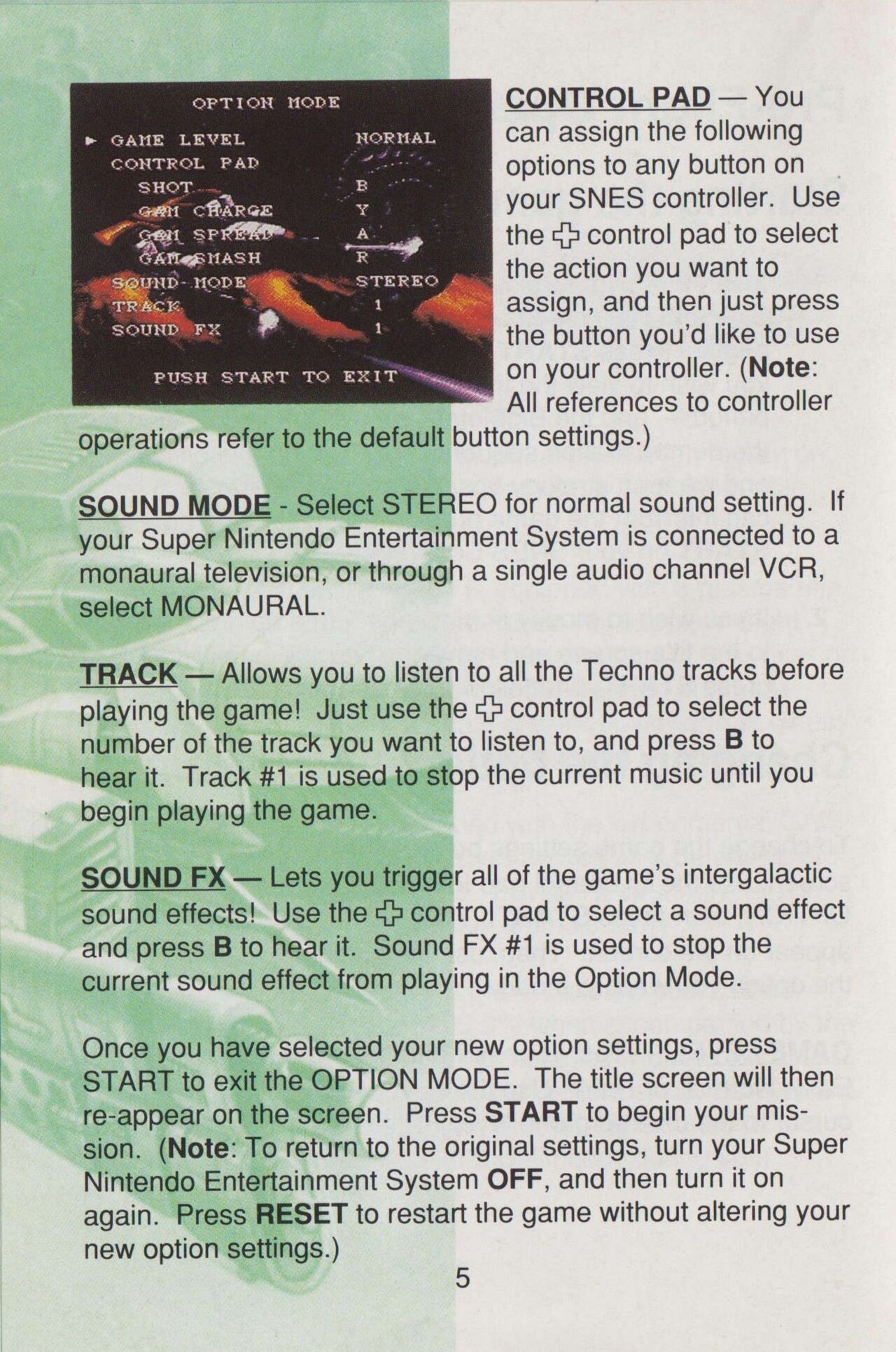 BioMetal (1993) - SNES Manual 7