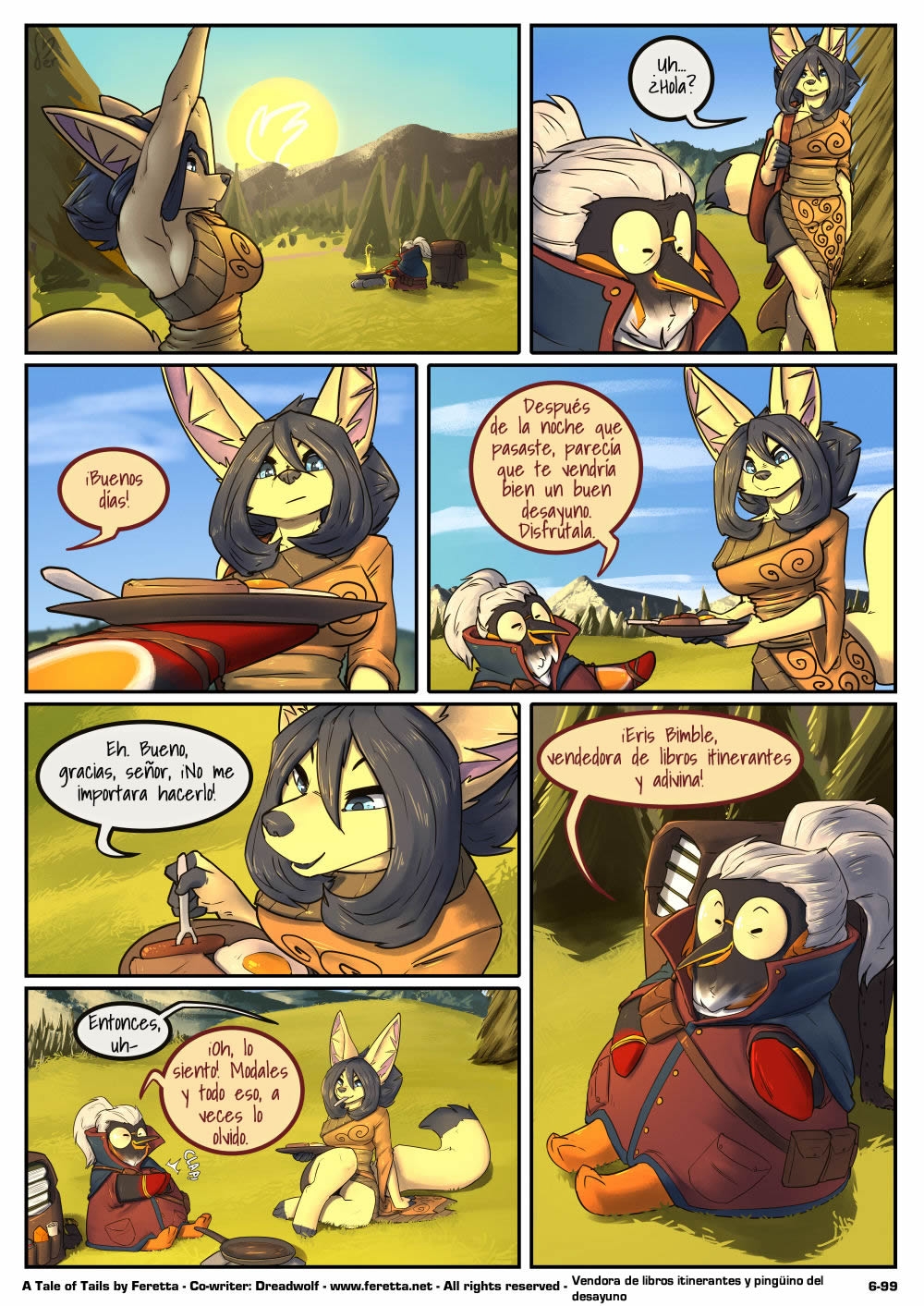 [Feretta] A Tale of Tails: Chapter 6 - Paths converge / Los caminos convergen [Spanish] [Red Fox Makkan] 99