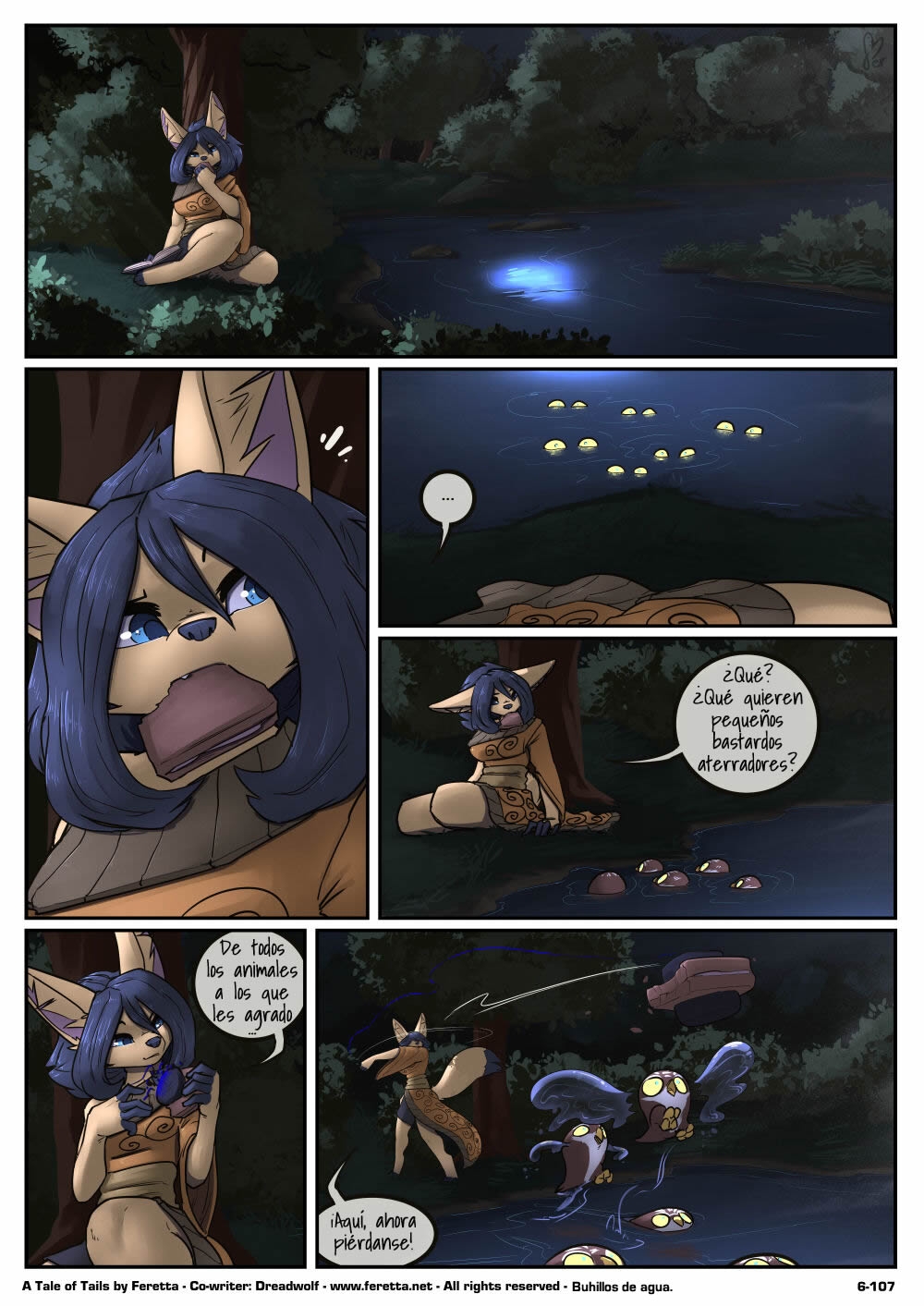 [Feretta] A Tale of Tails: Chapter 6 - Paths converge / Los caminos convergen [Spanish] [Red Fox Makkan] 107