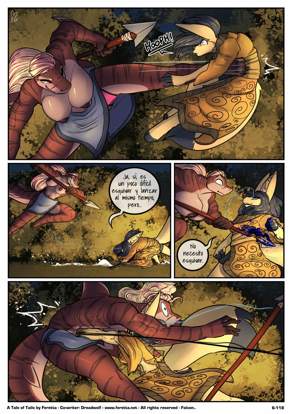 [Feretta] A Tale of Tails: Chapter 6 - Paths converge / Los caminos convergen [Spanish] [Red Fox Makkan] 118