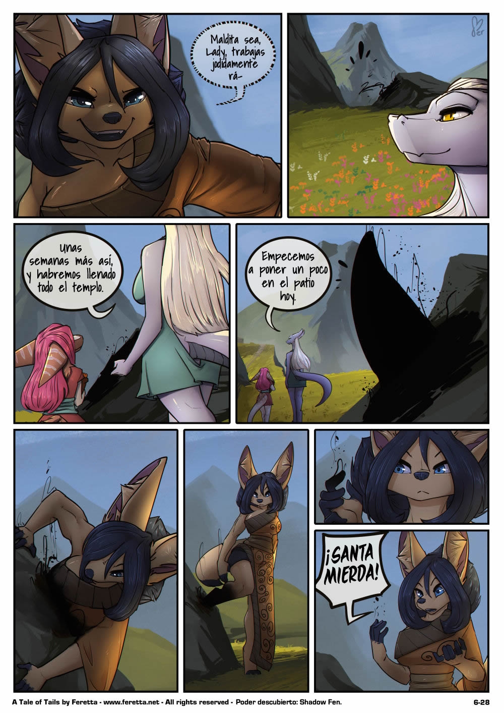 [Feretta] A Tale of Tails: Chapter 6 - Paths converge / Los caminos convergen [Spanish] [Red Fox Makkan] 28