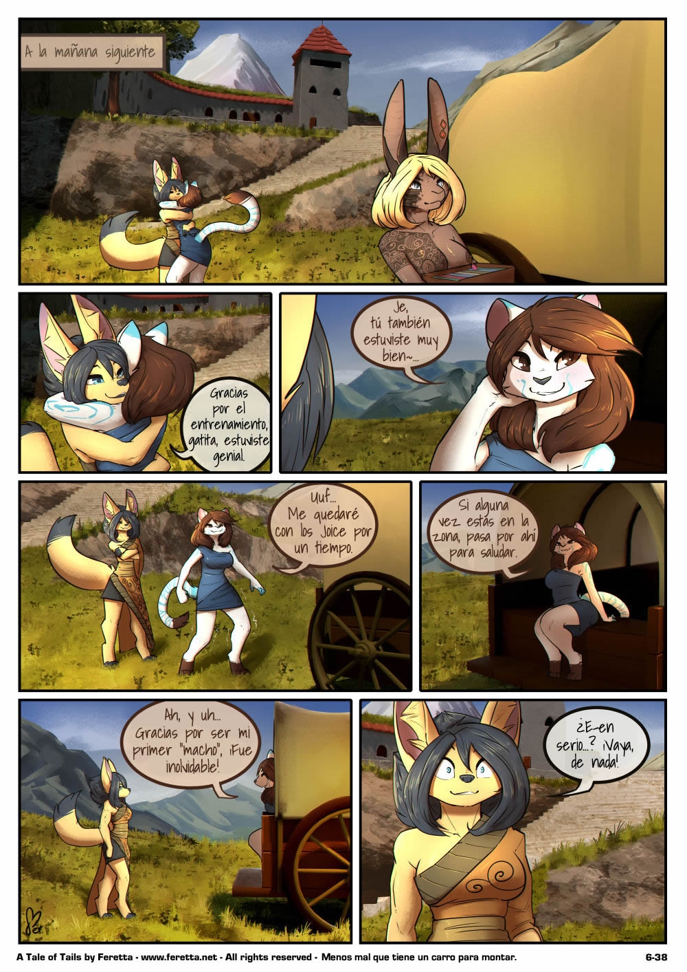 [Feretta] A Tale of Tails: Chapter 6 - Paths converge / Los caminos convergen [Spanish] [Red Fox Makkan] 38