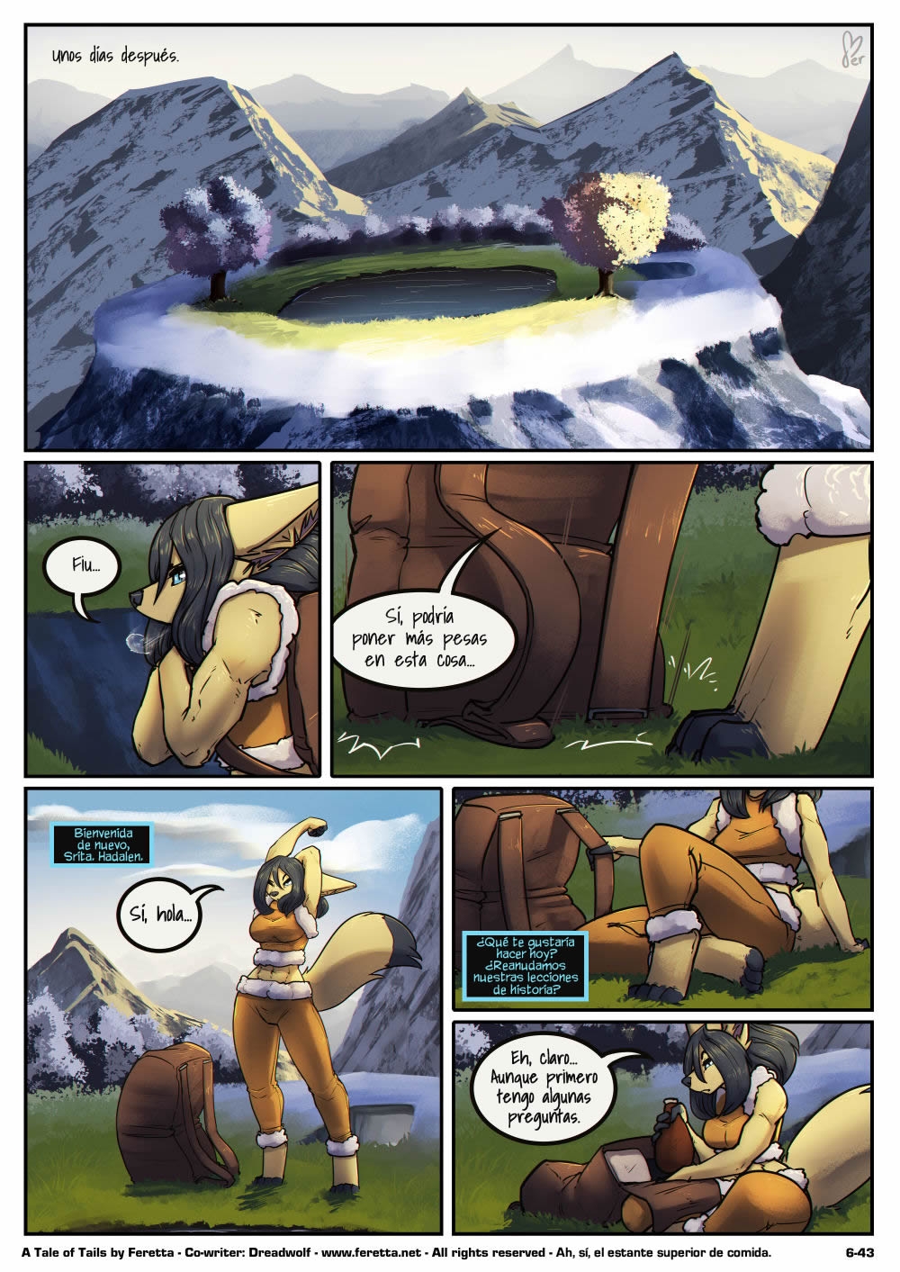 [Feretta] A Tale of Tails: Chapter 6 - Paths converge / Los caminos convergen [Spanish] [Red Fox Makkan] 43