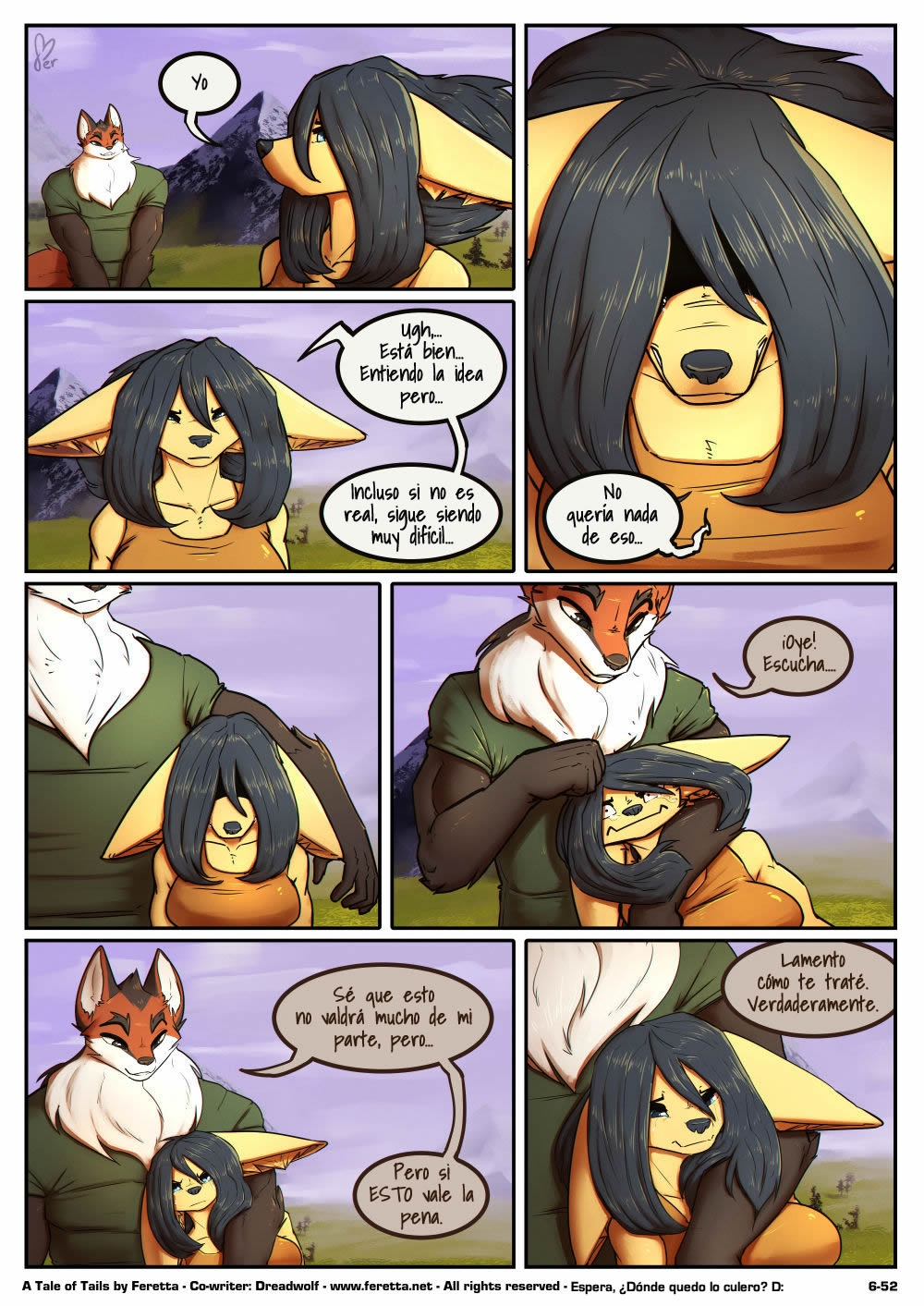 [Feretta] A Tale of Tails: Chapter 6 - Paths converge / Los caminos convergen [Spanish] [Red Fox Makkan] 52