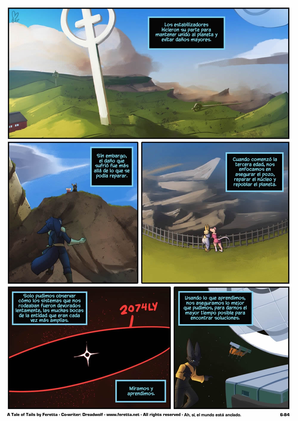 [Feretta] A Tale of Tails: Chapter 6 - Paths converge / Los caminos convergen [Spanish] [Red Fox Makkan] 84
