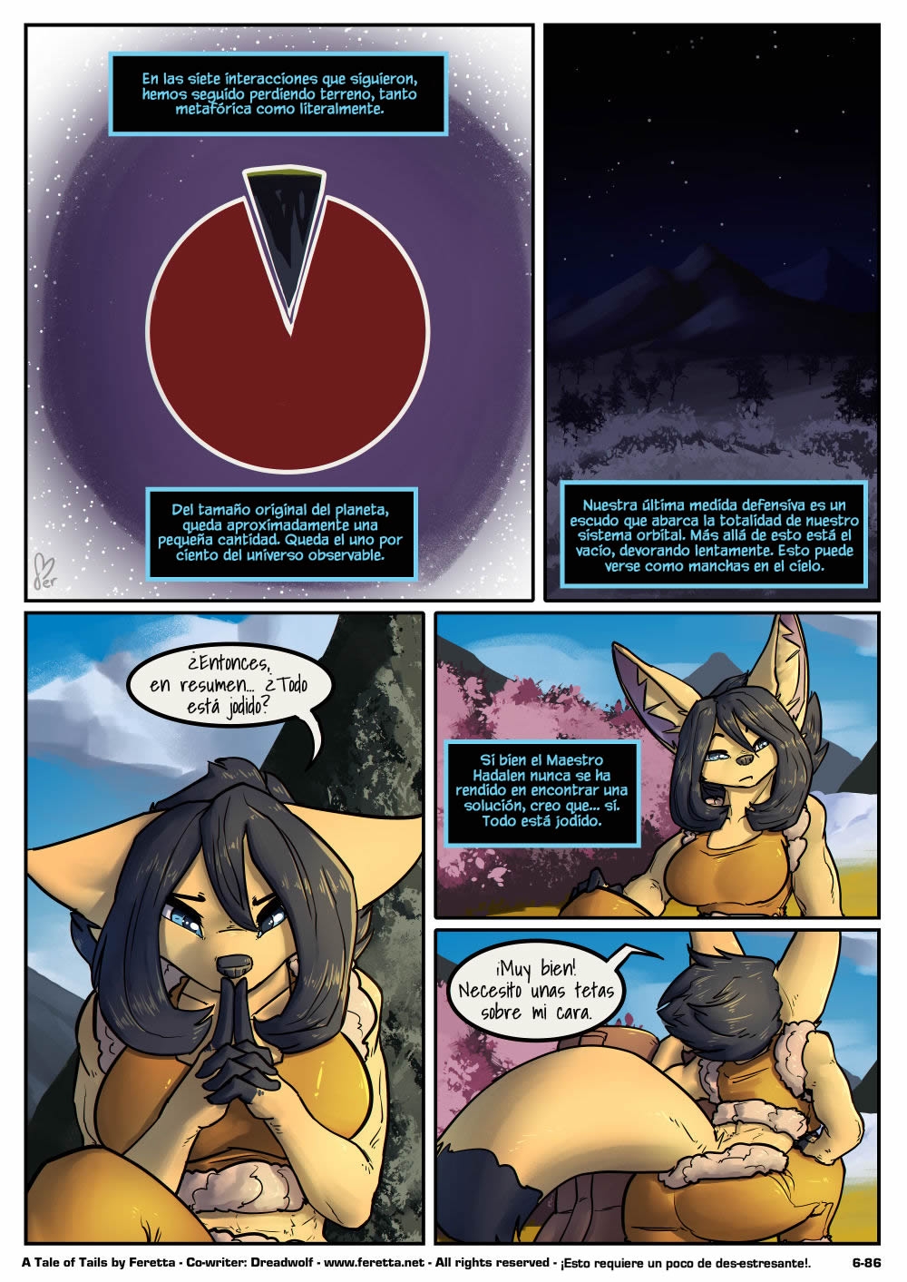 [Feretta] A Tale of Tails: Chapter 6 - Paths converge / Los caminos convergen [Spanish] [Red Fox Makkan] 86
