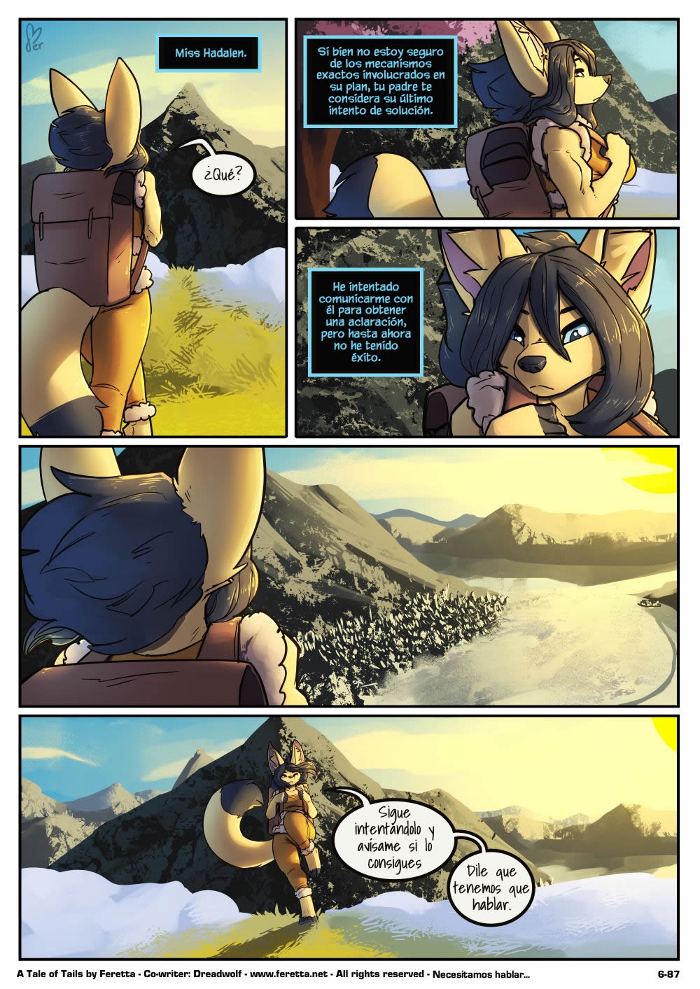 [Feretta] A Tale of Tails: Chapter 6 - Paths converge / Los caminos convergen [Spanish] [Red Fox Makkan] 87