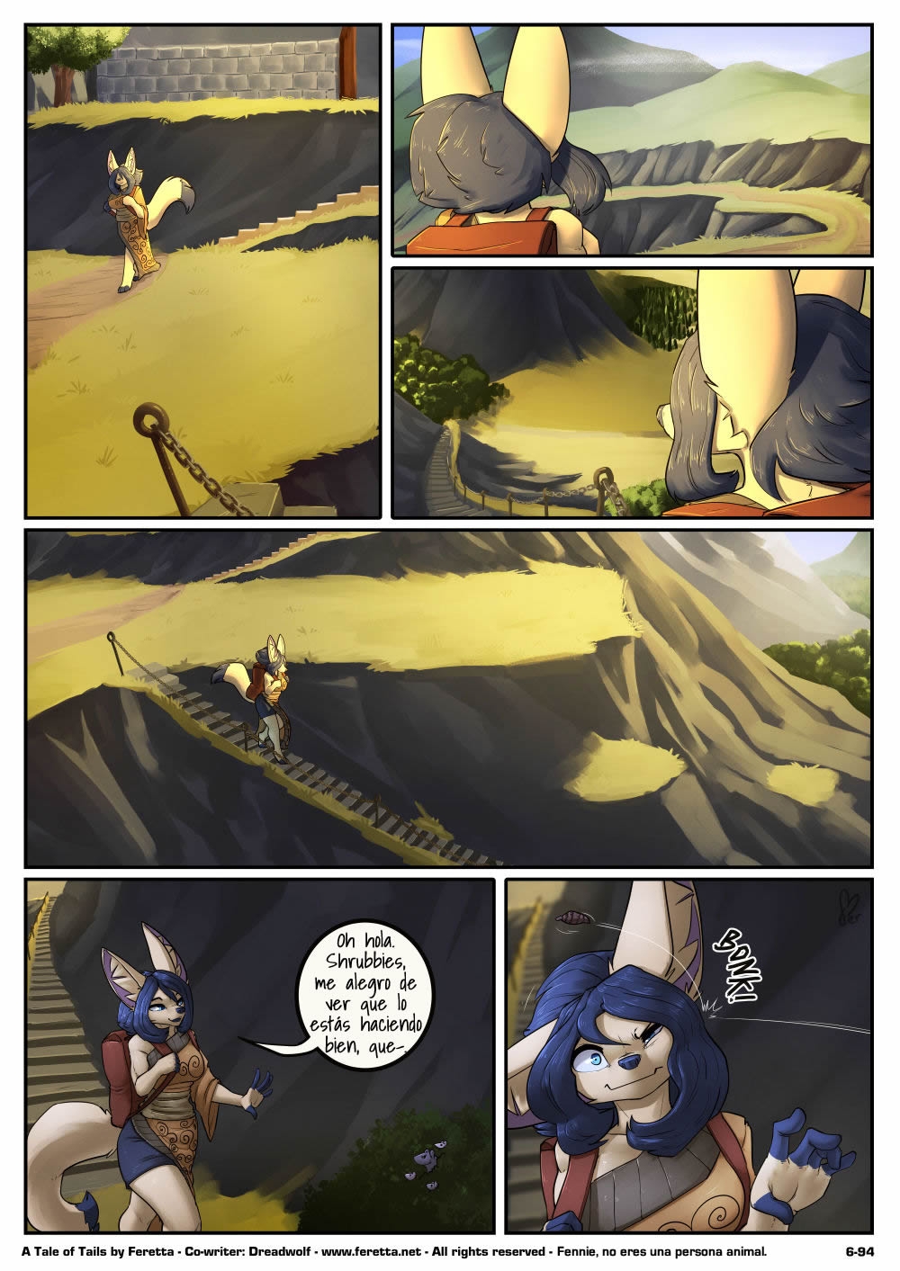 [Feretta] A Tale of Tails: Chapter 6 - Paths converge / Los caminos convergen [Spanish] [Red Fox Makkan] 94