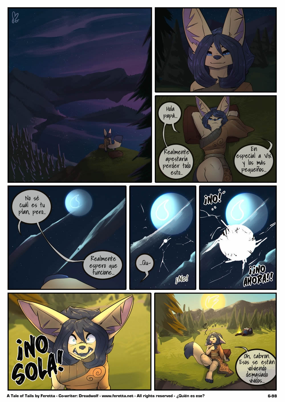 [Feretta] A Tale of Tails: Chapter 6 - Paths converge / Los caminos convergen [Spanish] [Red Fox Makkan] 98