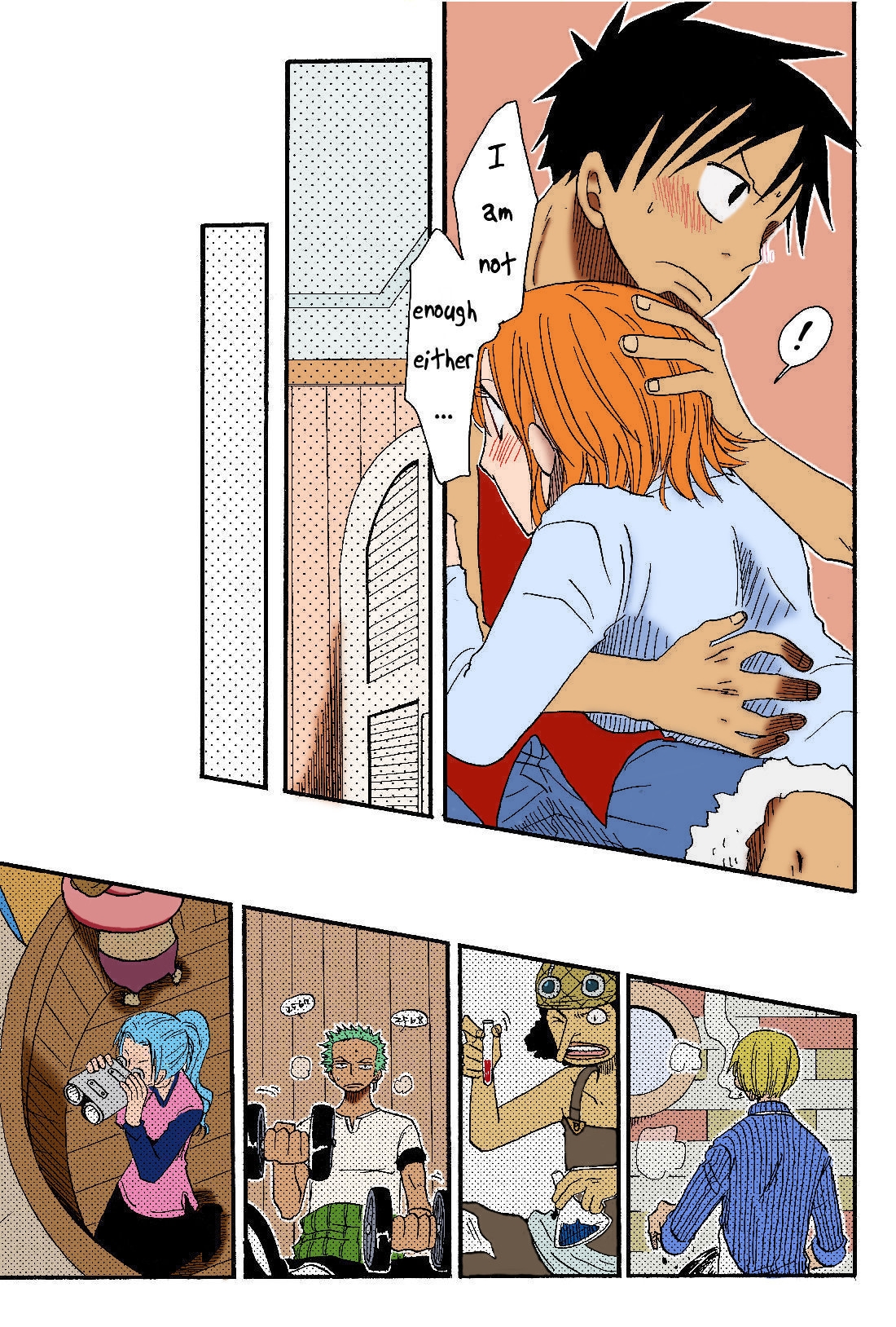 [CHANNEL KING (Fujisaki Kazuko)] Dakishimetara Kiss o Shiyou. (One Piece) [English] [Colorized] 17