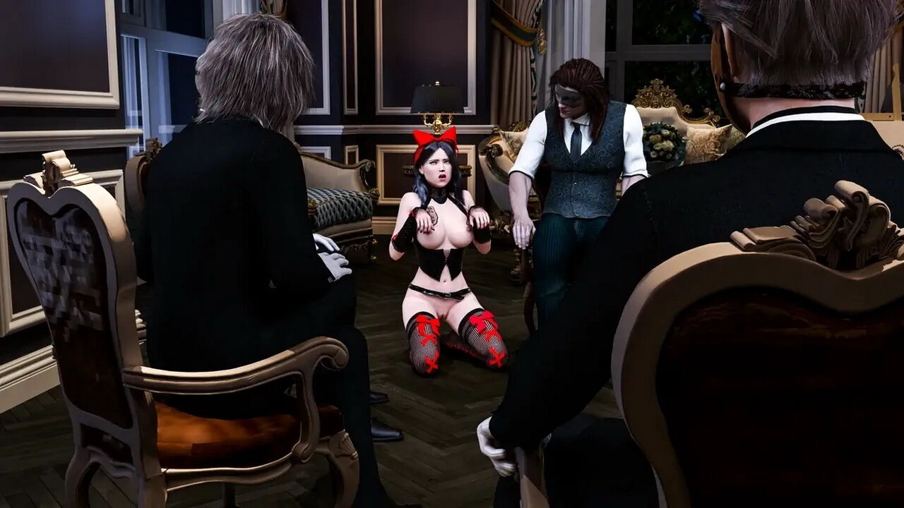 DecentMonkey - Submissive maid gets gangbang (Textless) 9