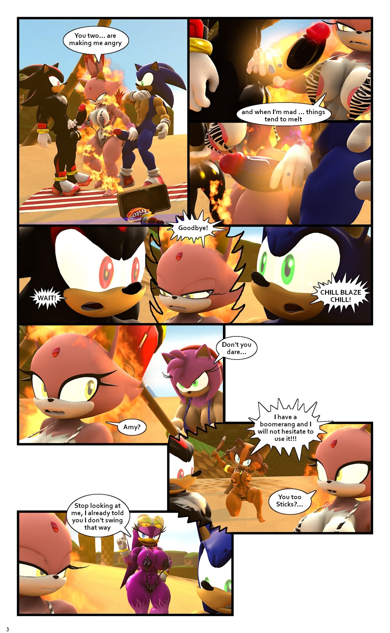 [Grey-Comic #2] Sticks Little secret part 2 (Sonic the Hedgehog) 3