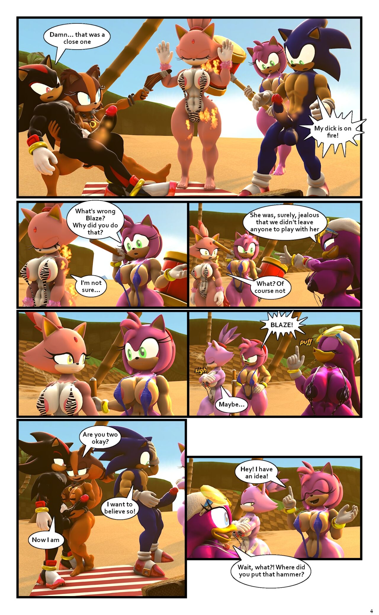[Grey-Comic #2] Sticks Little secret part 2 (Sonic the Hedgehog) 4