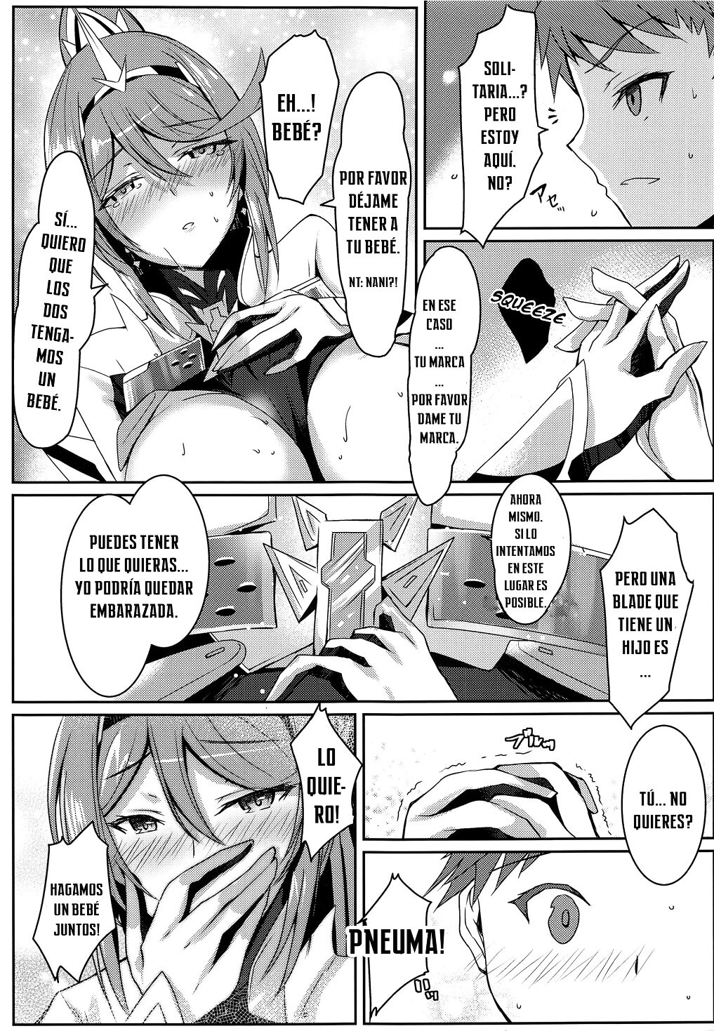 (COMIC1☆17) [Dorayakiya (Inoue Takuya)] Pneuma-chan no Ecchi Hon | Pneuma-chan's Lewd Book (Xenoblade Chronicles 2) [Spanish] 17