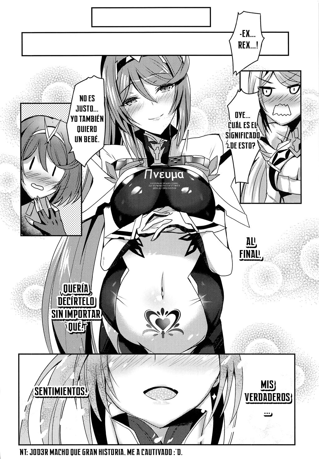 (COMIC1☆17) [Dorayakiya (Inoue Takuya)] Pneuma-chan no Ecchi Hon | Pneuma-chan's Lewd Book (Xenoblade Chronicles 2) [Spanish] 24