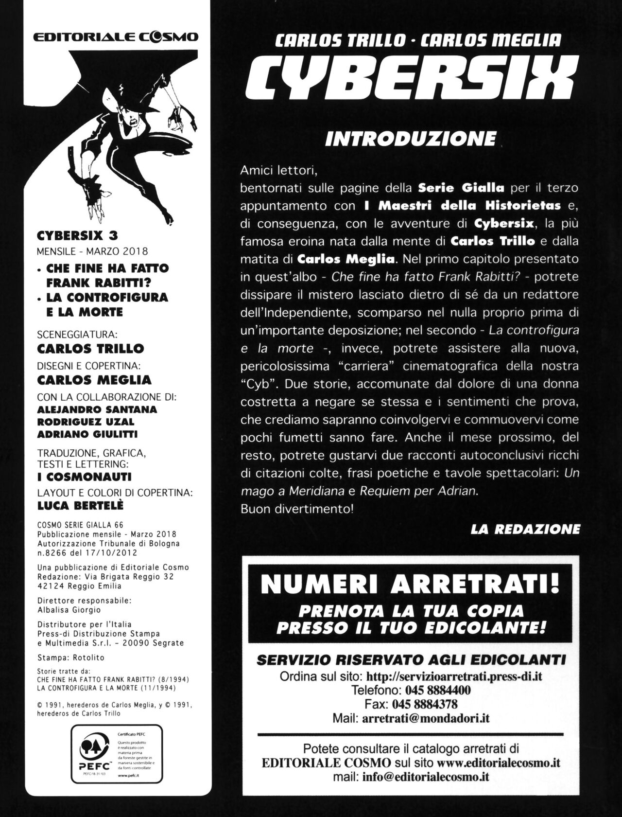 [Trillo - Meglia] I maestri della historietas - 3 - Cybersix [Italian] 1