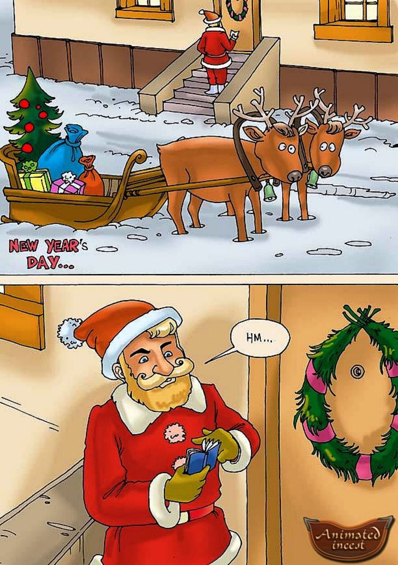 Animated Incest - Fuck me Santa (English) 0