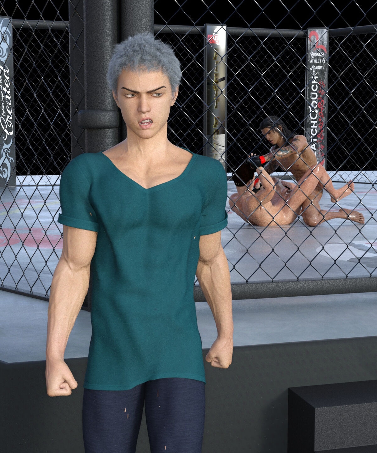 (WinterH) wrestling 3D Art 74