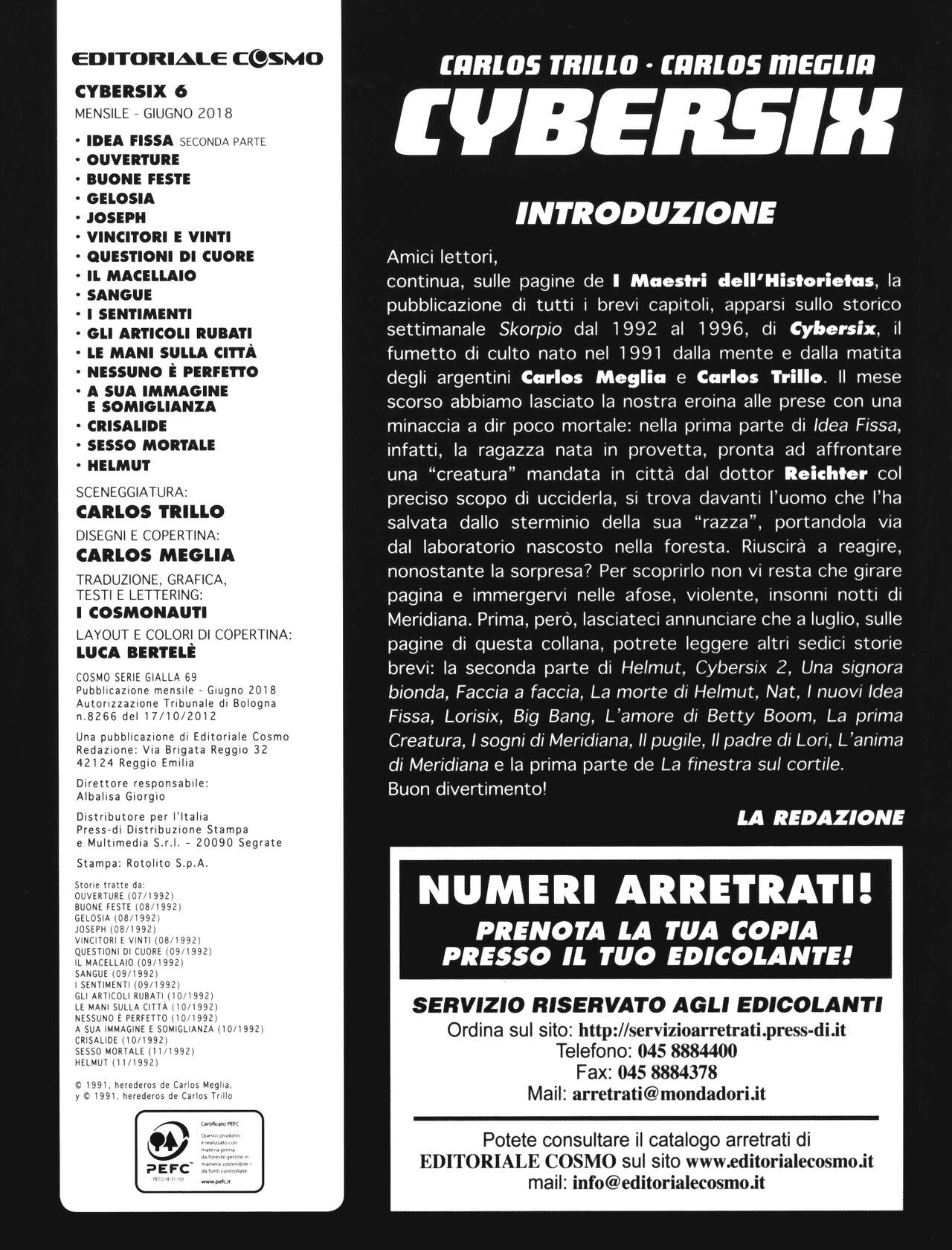 [Carlos Meglia] I maestri della historietas - 6 - Cybersix [Italian] 1