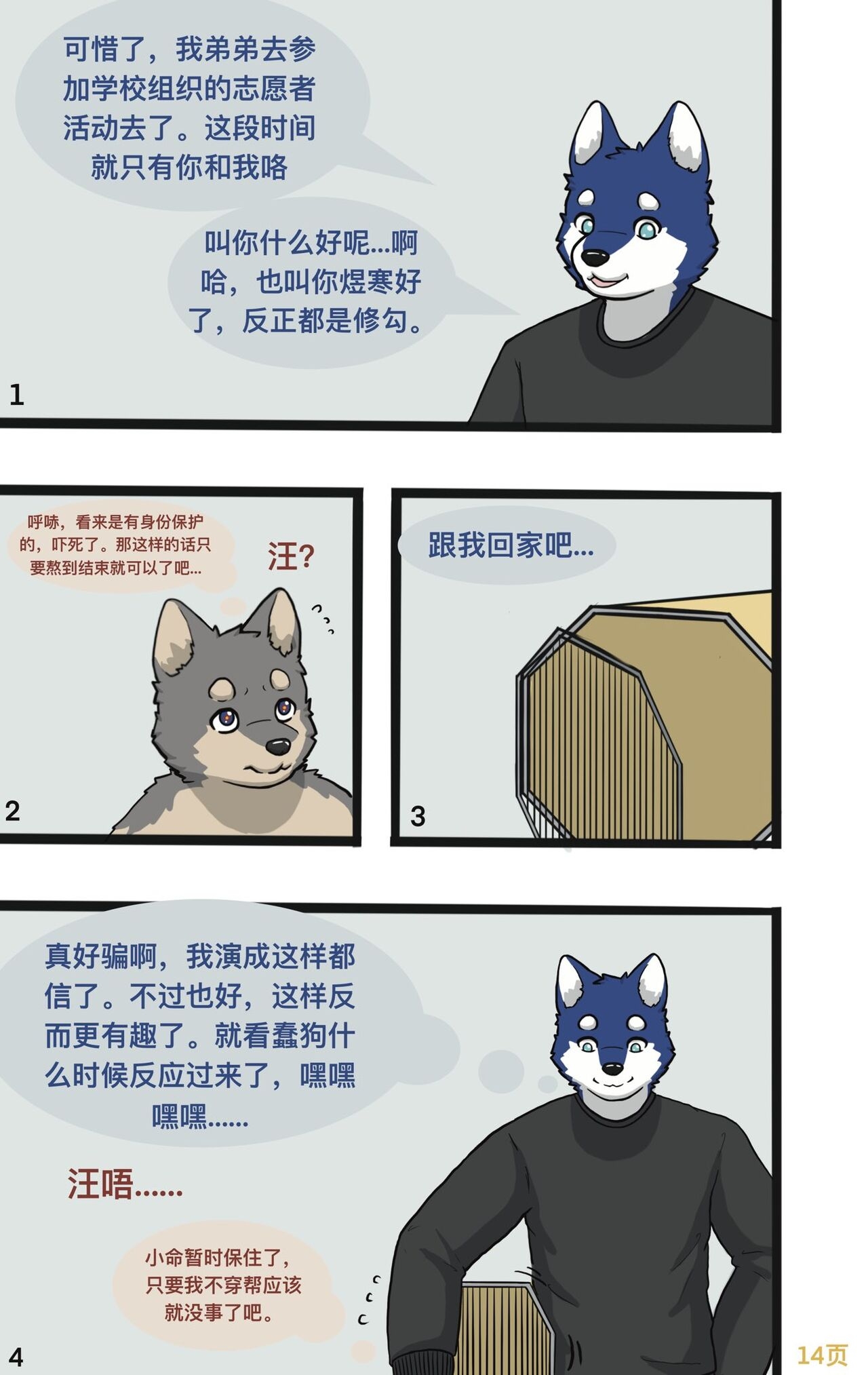 [Unhappy Wolf] My little doggy brother [Chinese] 14