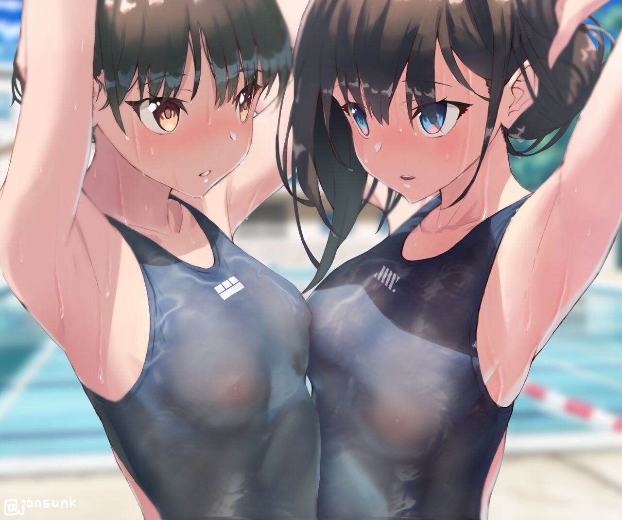 Cum Shot Chapter5-Swimgirls Rikka&Shiori[Chinese] 41