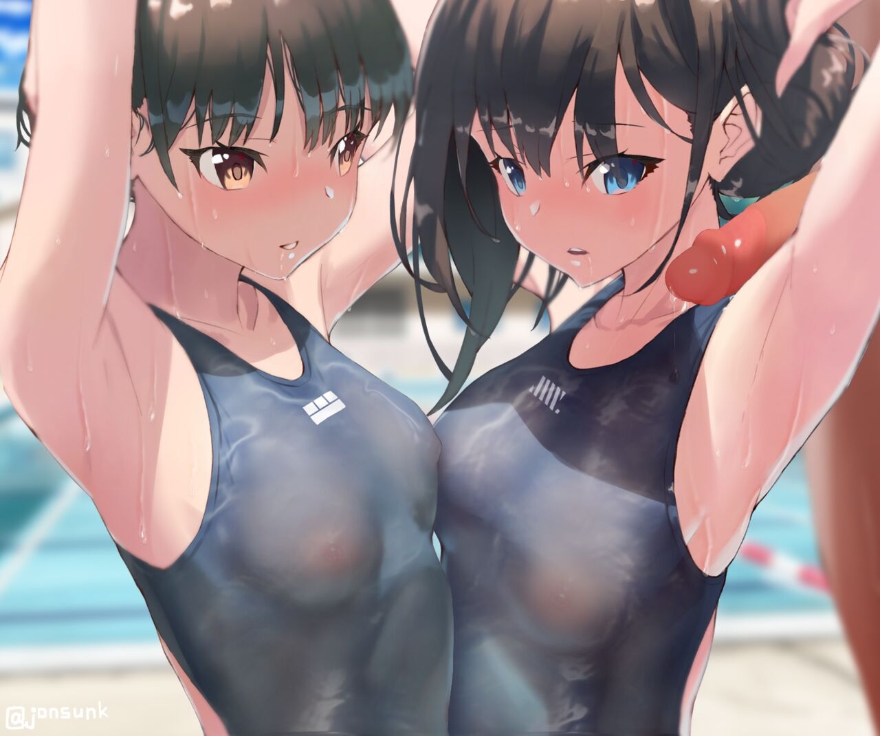 Cum Shot Chapter5-Swimgirls Rikka&Shiori[Chinese] 42