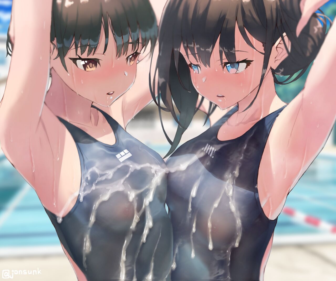Cum Shot Chapter5-Swimgirls Rikka&Shiori[Chinese] 46
