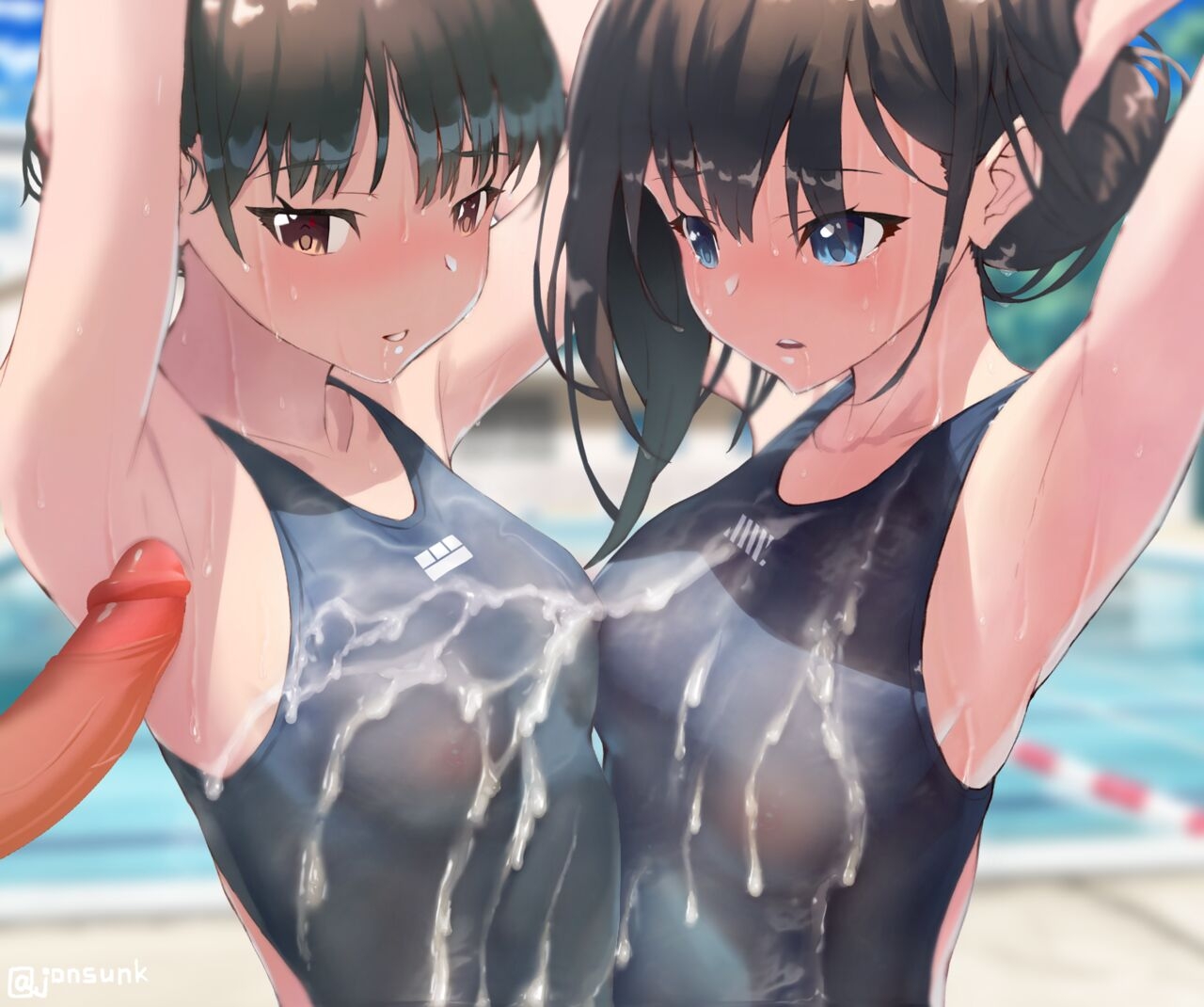 Cum Shot Chapter5-Swimgirls Rikka&Shiori[Chinese] 47